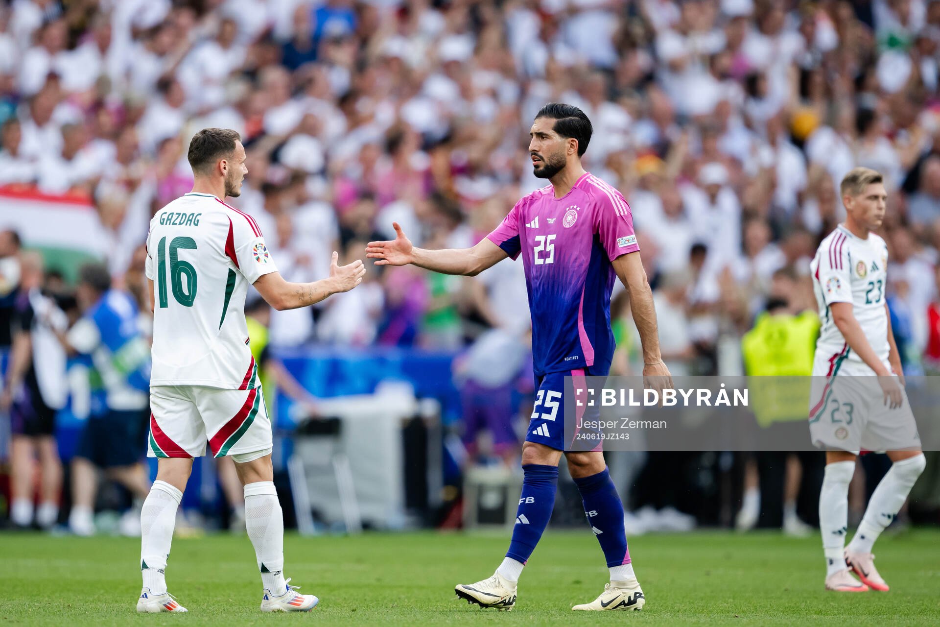 Daniel Gazdag of Hungary and Emre Can of Germany