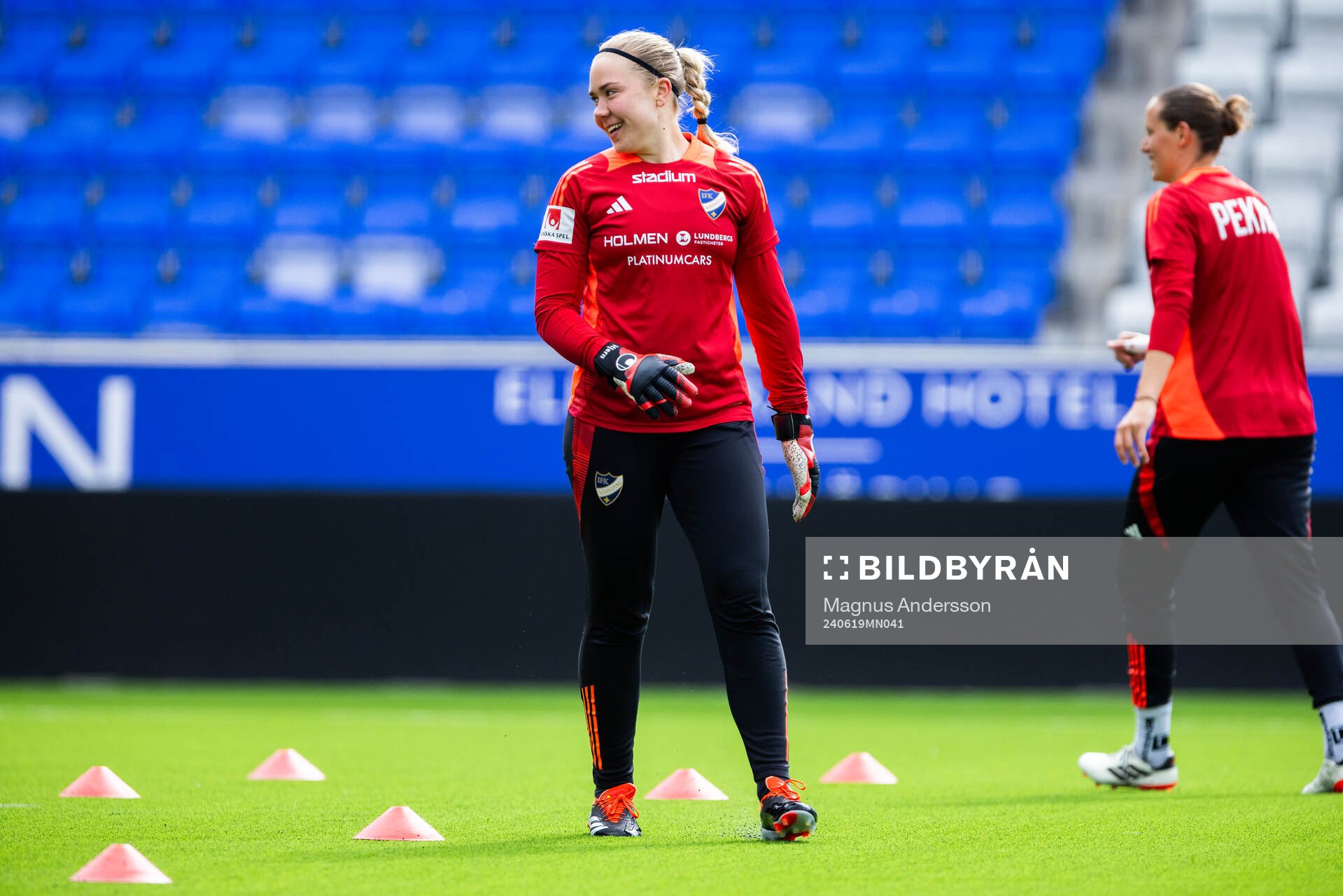 IFK Norrköpings Sofia Hjern under en träning med IFK Norrköping den 19 juni 2024 i Norrköping. 