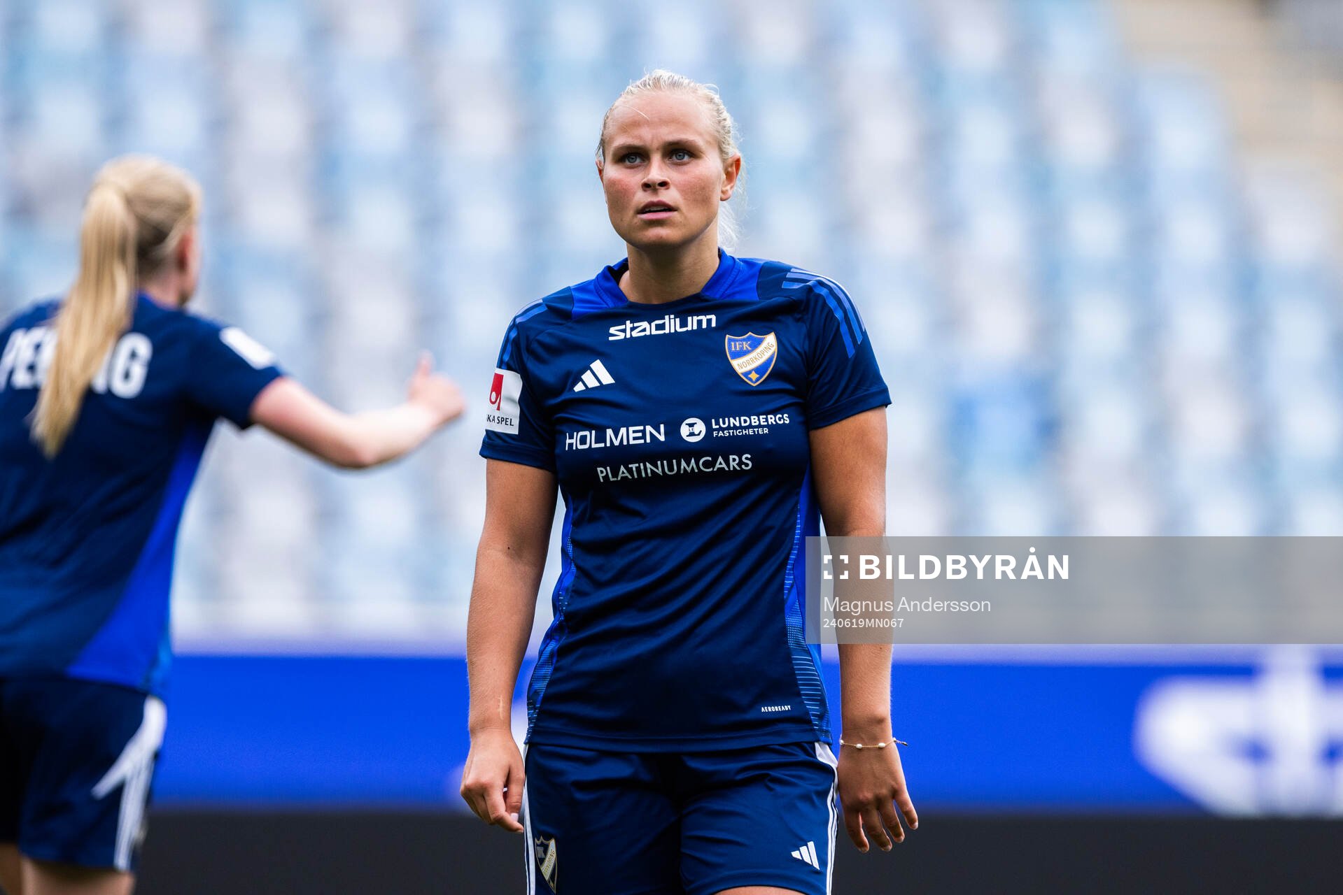 IFK Norrköpings Molly Wiklander under en träning med IFK Norrköping den 19 juni 2024 i Norrköping. 