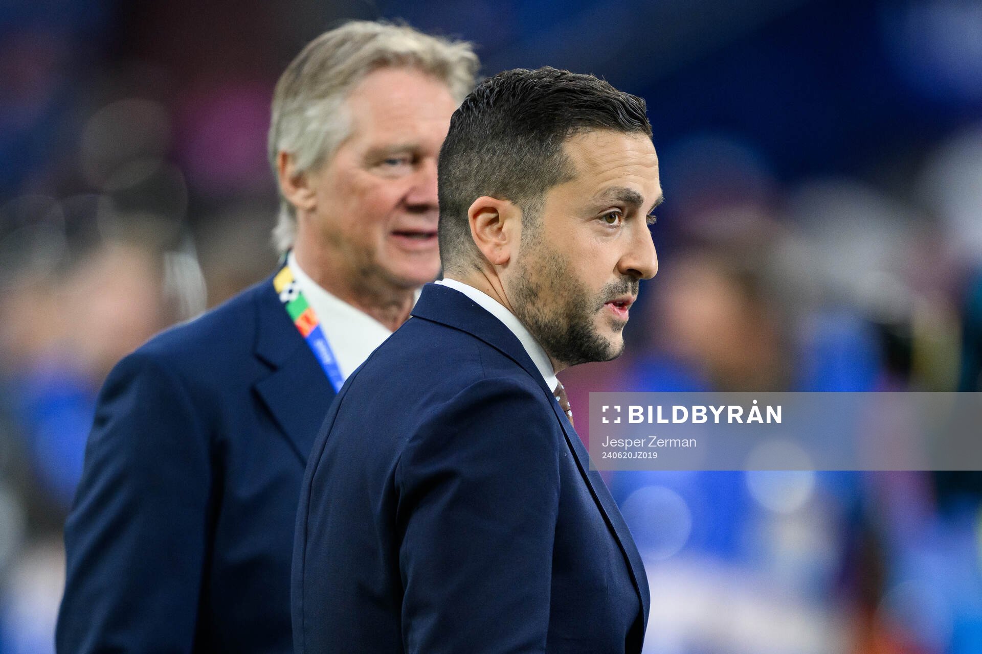 Johan Kücükaslan from SVT during the UEFA Euro 2024 Football Championship match between Spain and Italy on June 20, 2024 in Gelsenkirchen.