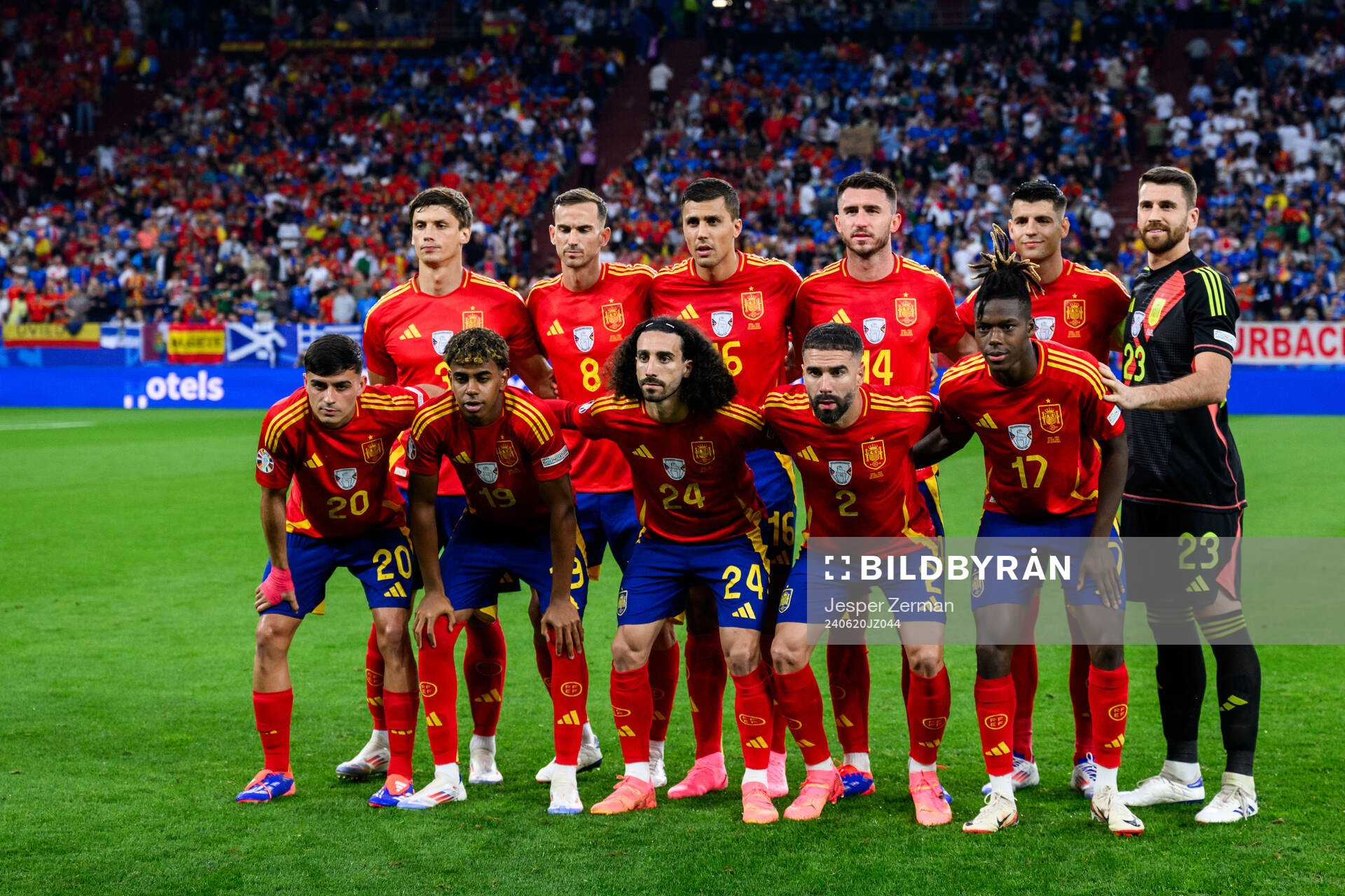 The starting eleven of Spain