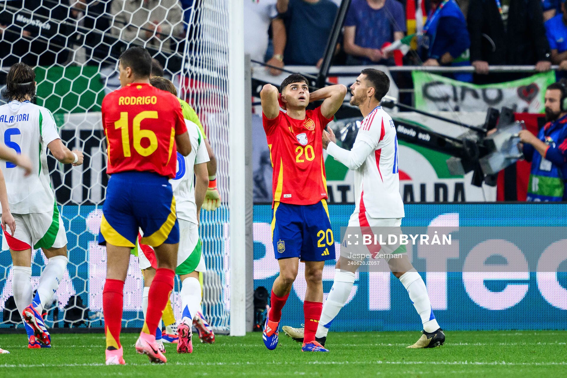 Pedri of Spain looks dejected