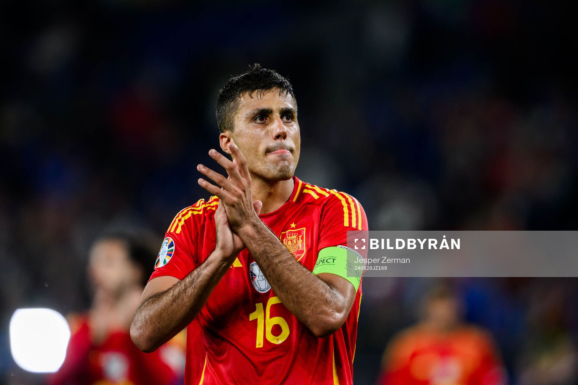 Rodrigo Hernandez of Spain celebrates