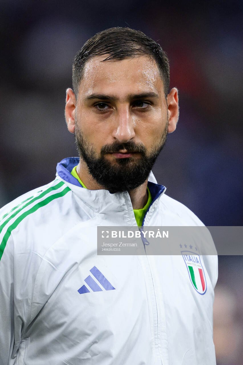 goalkeeper Gianluigi Donnarumma of Italy ahead of the UEFA Euro 2024 Football Championship match between Spain and Italy on June 20, 2024 in Gelsenkirchen.