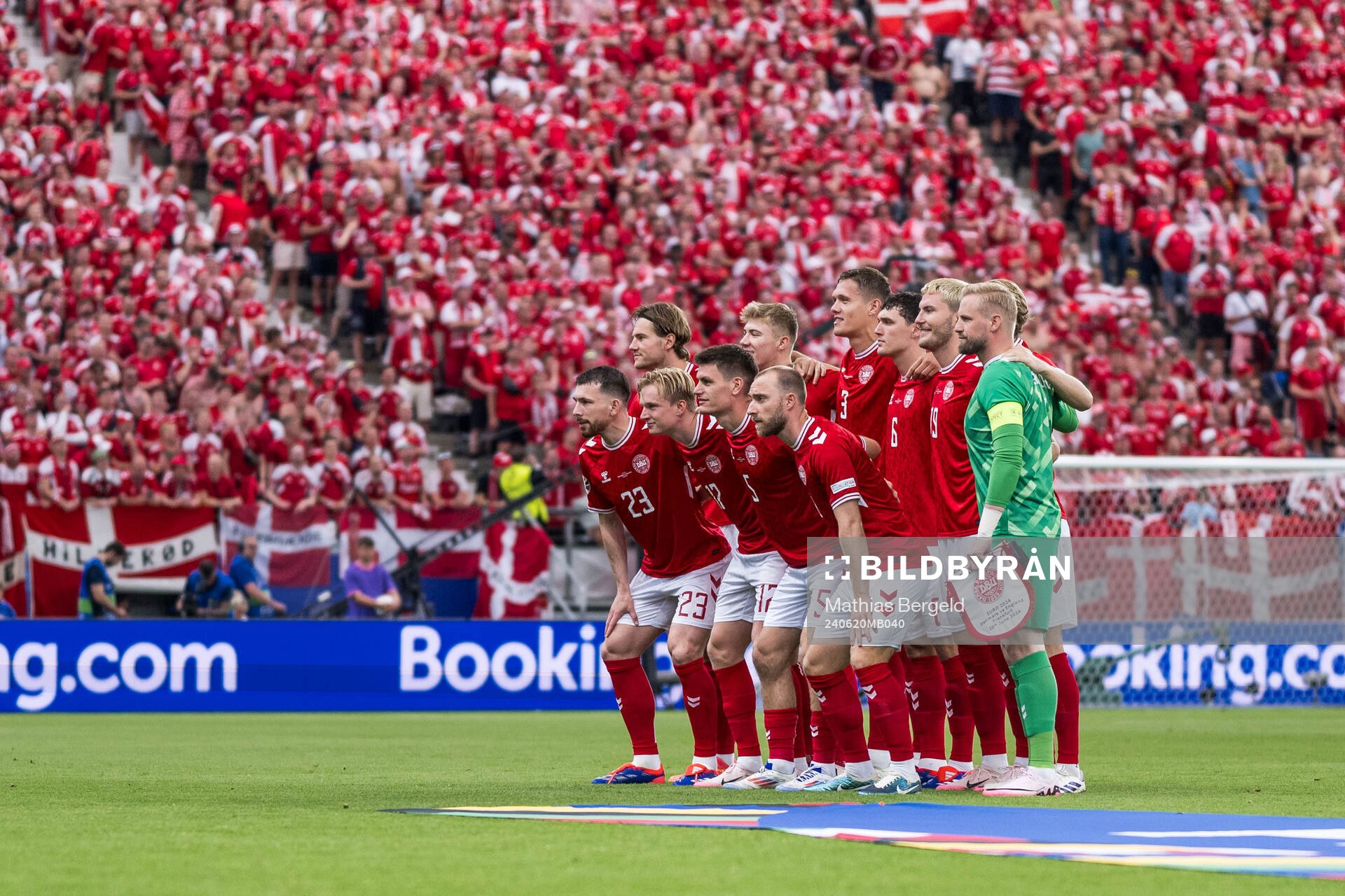 The starting eleven of Denmark