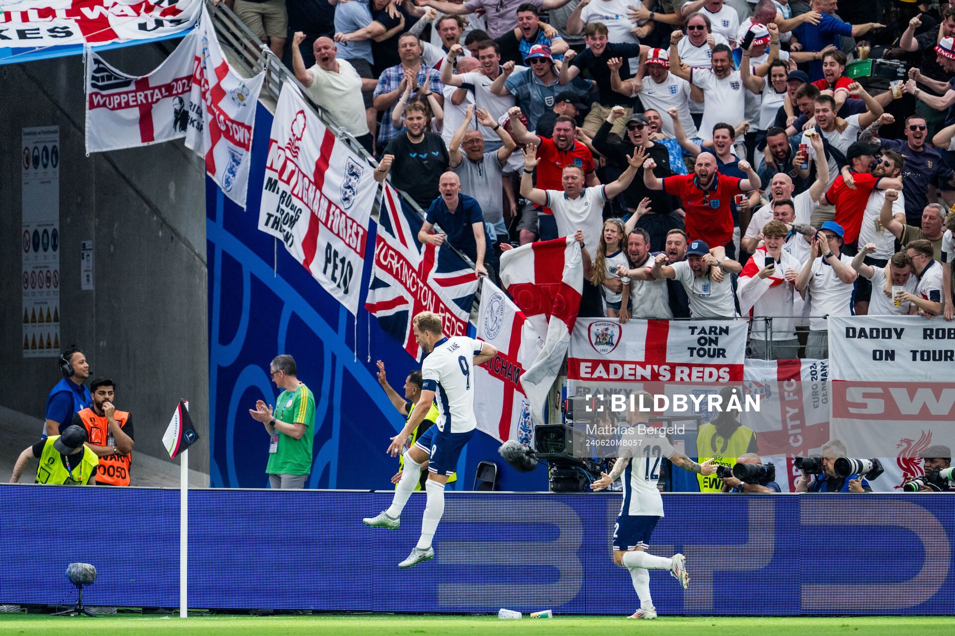 Harry Kane of England celebrates