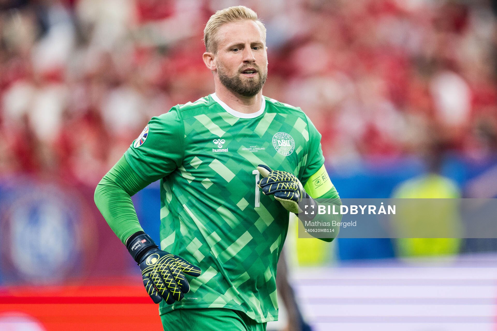 Goalkeeper Kasper Schmeichel of Denmark
