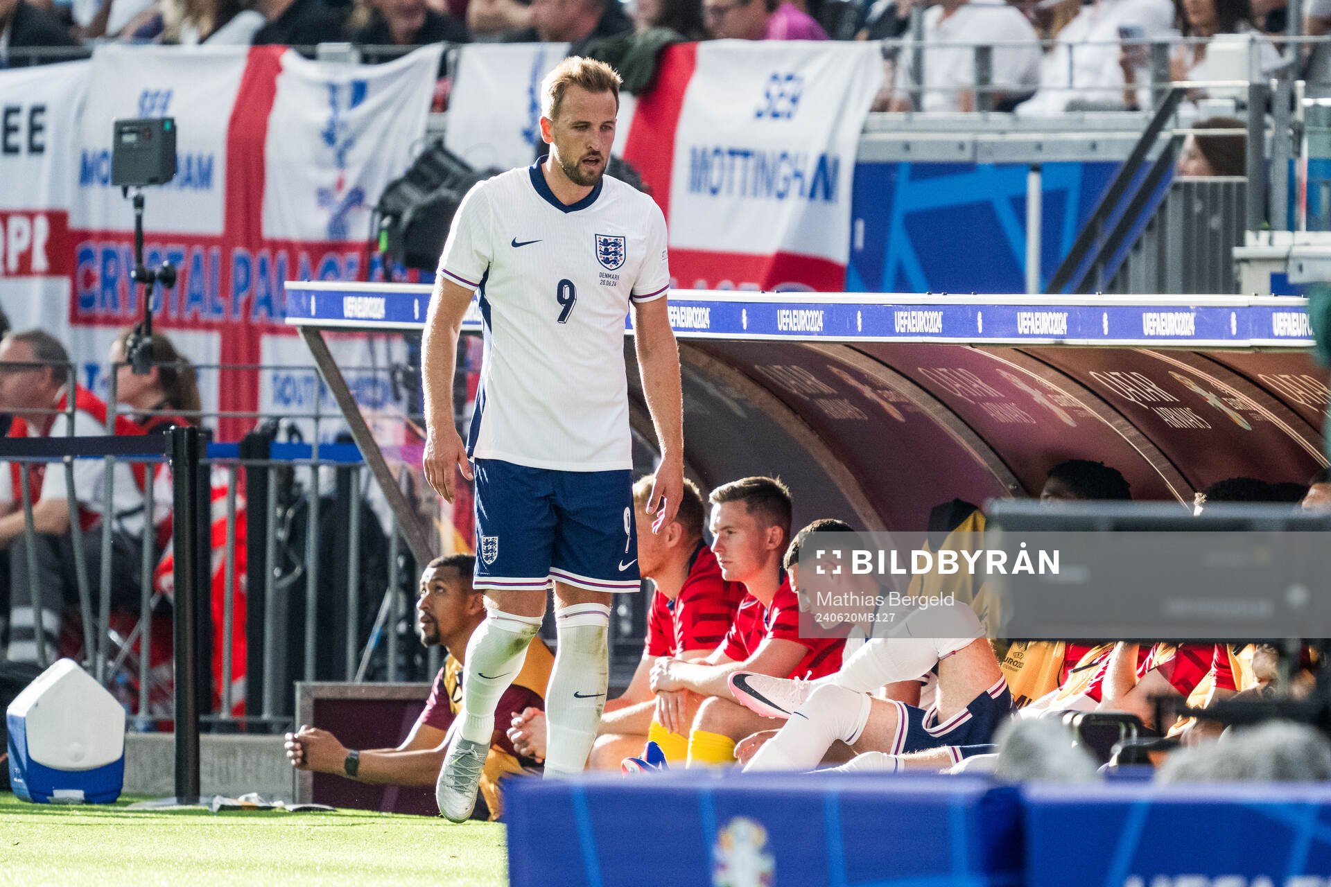 Harry Kane of England is substituted off