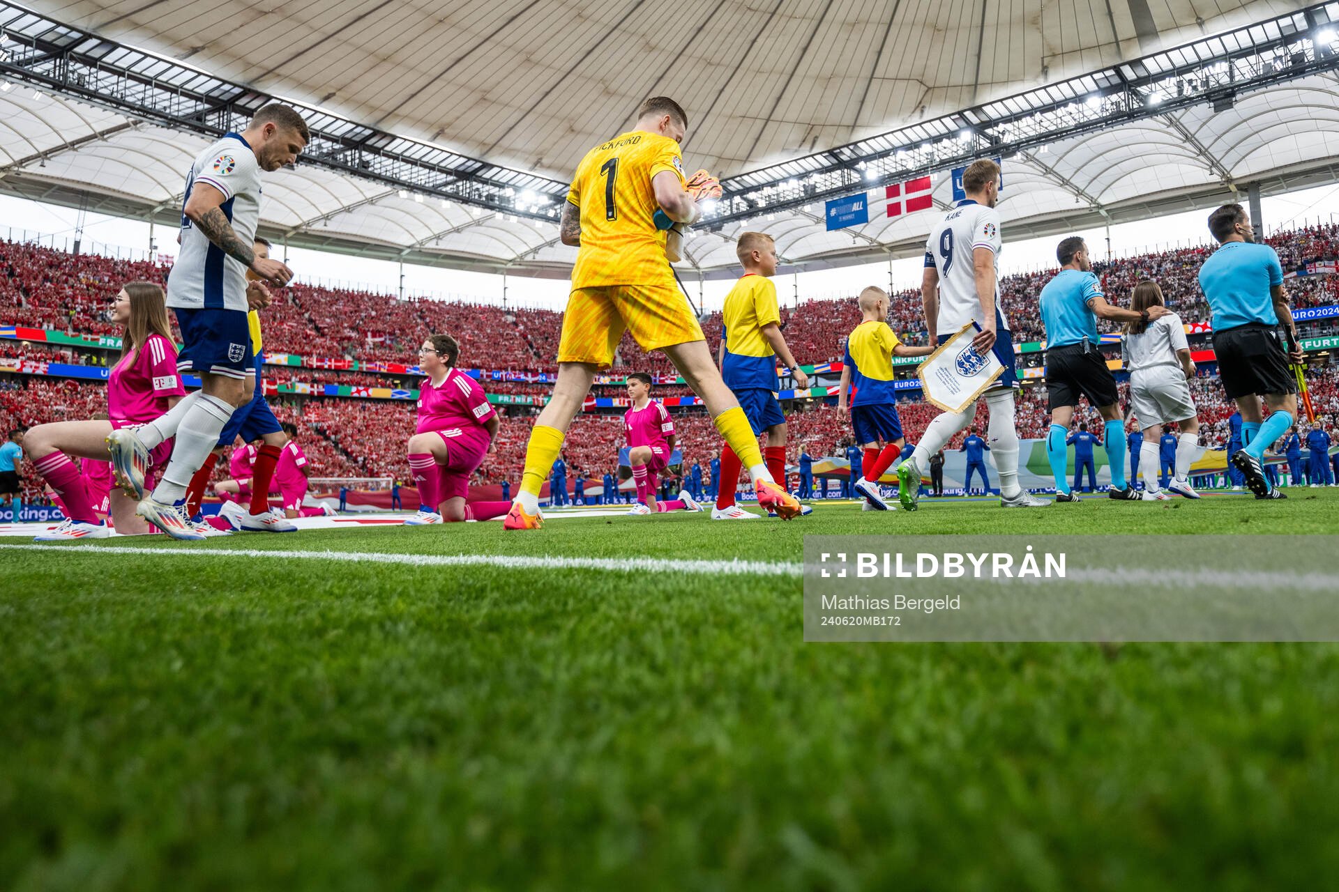 Kieran Trippier, goalkeeper Jordan Pickford and Harry Kane