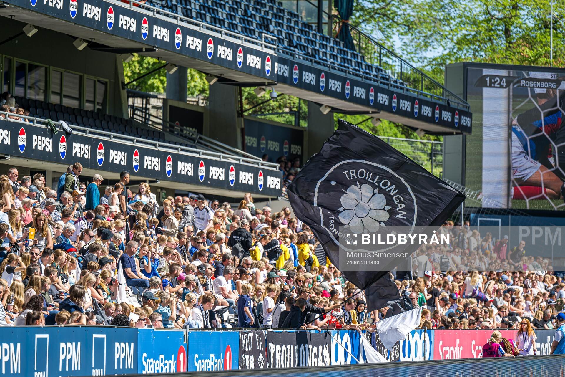 Spectators in the stands