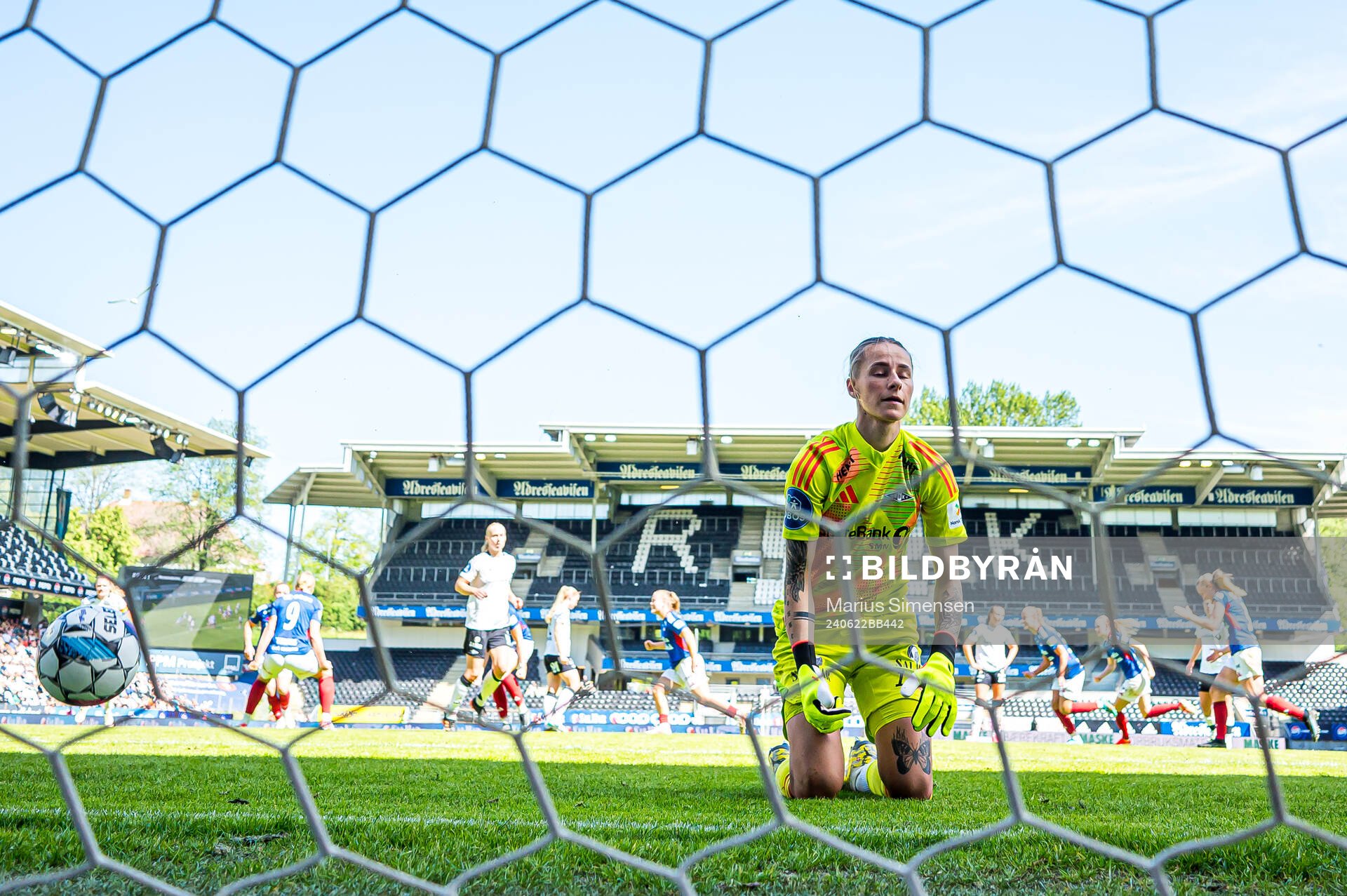 Rugile Rulyte of Rosenborg looks dejected