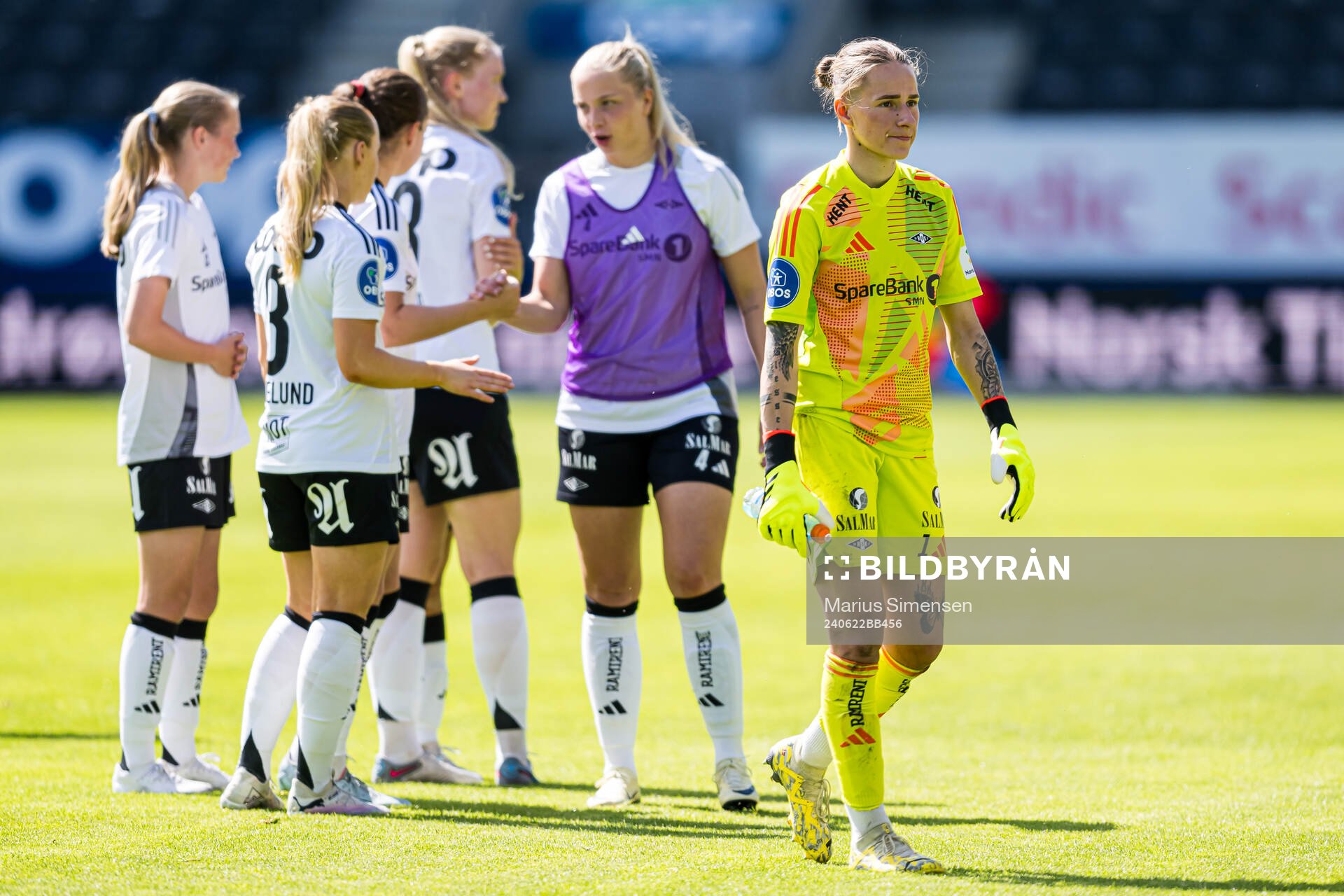 Rugile Rulyte of Rosenborg looks dejected