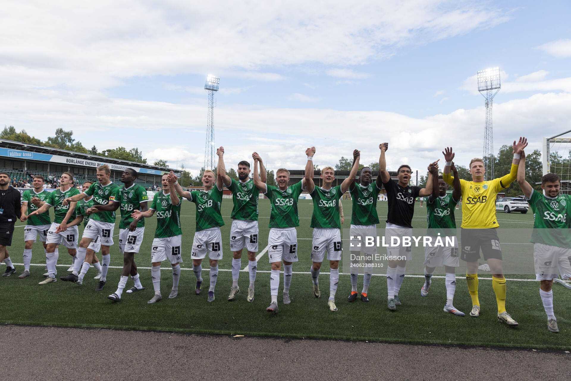 Brage spelarna jublar