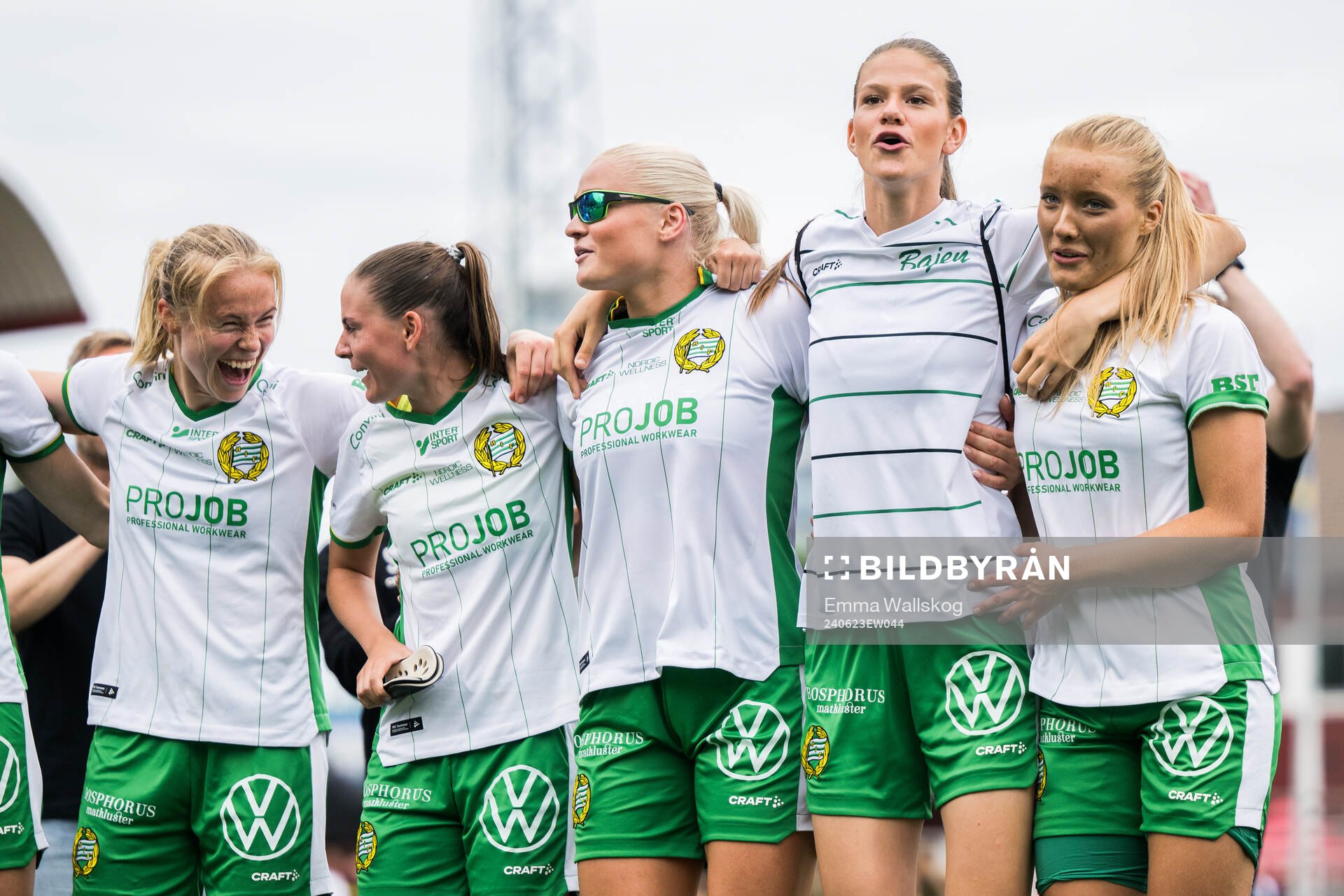 Hammarbys Julie Blakstad, Smilla Vallotto, Klara Folkesson,