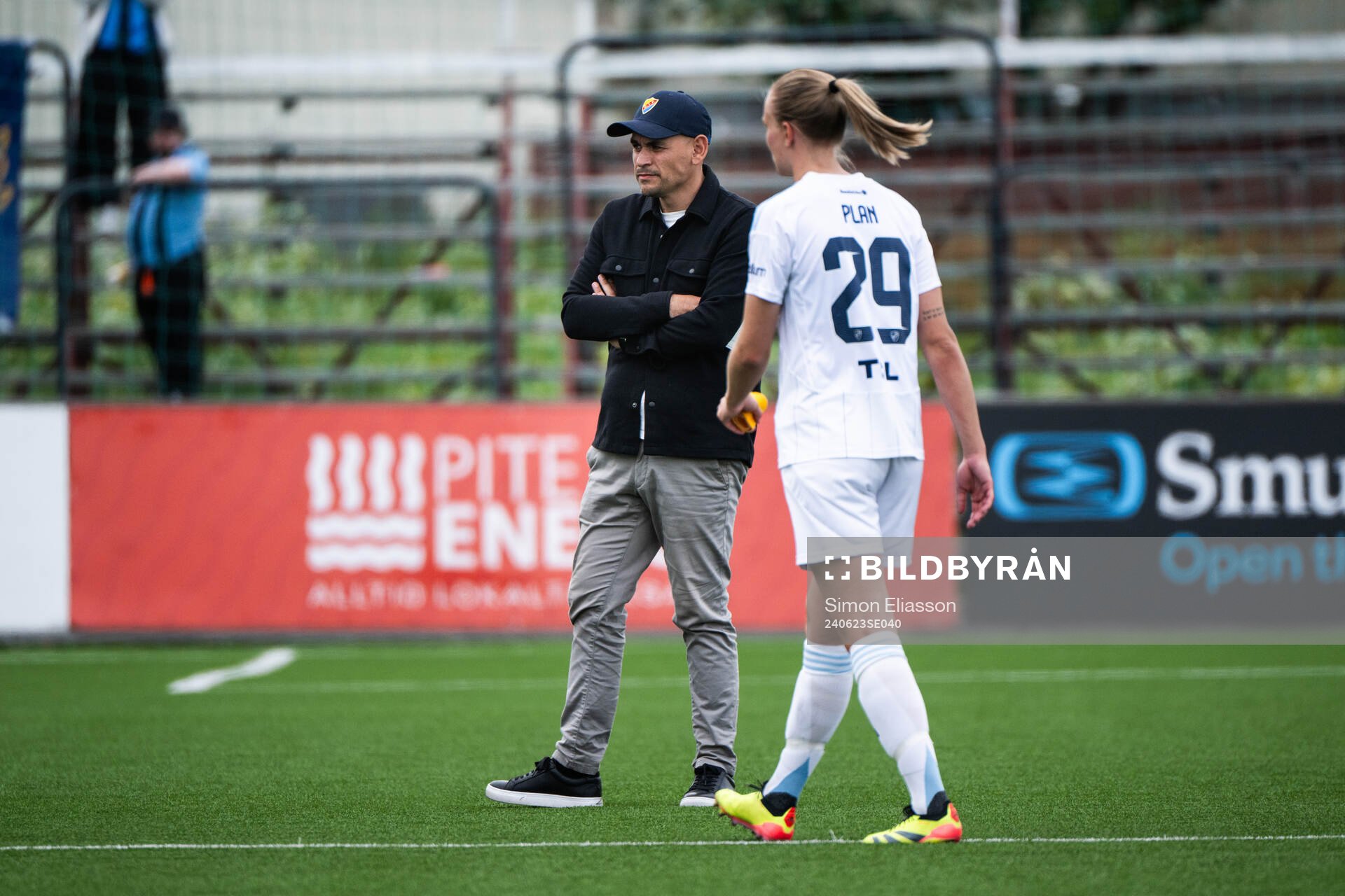 Djurgårdens tränare Marcelo Fernandez och Matilda Plan