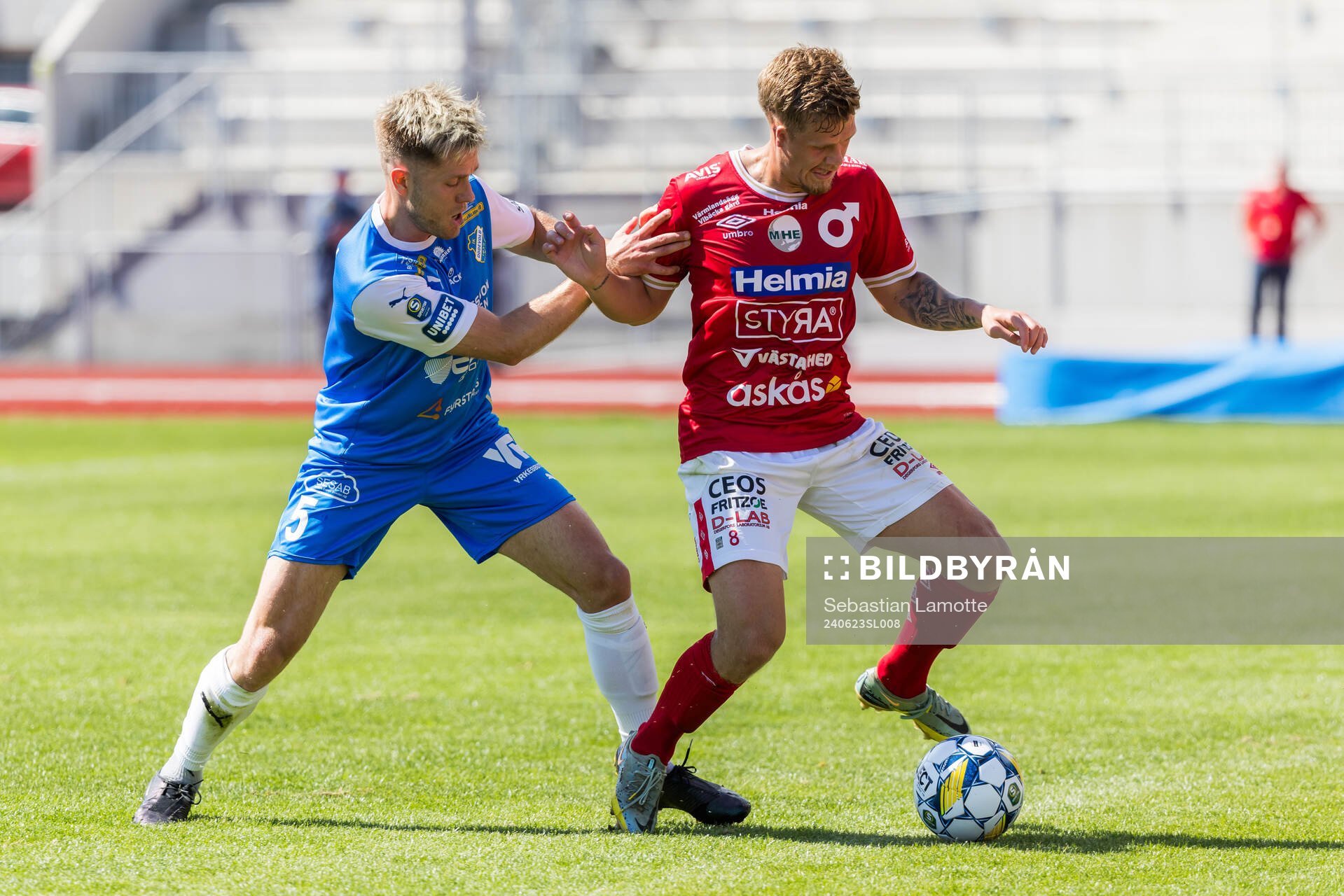IK Oddevolds Anton Snibb och Degerfors Kevin Holmén