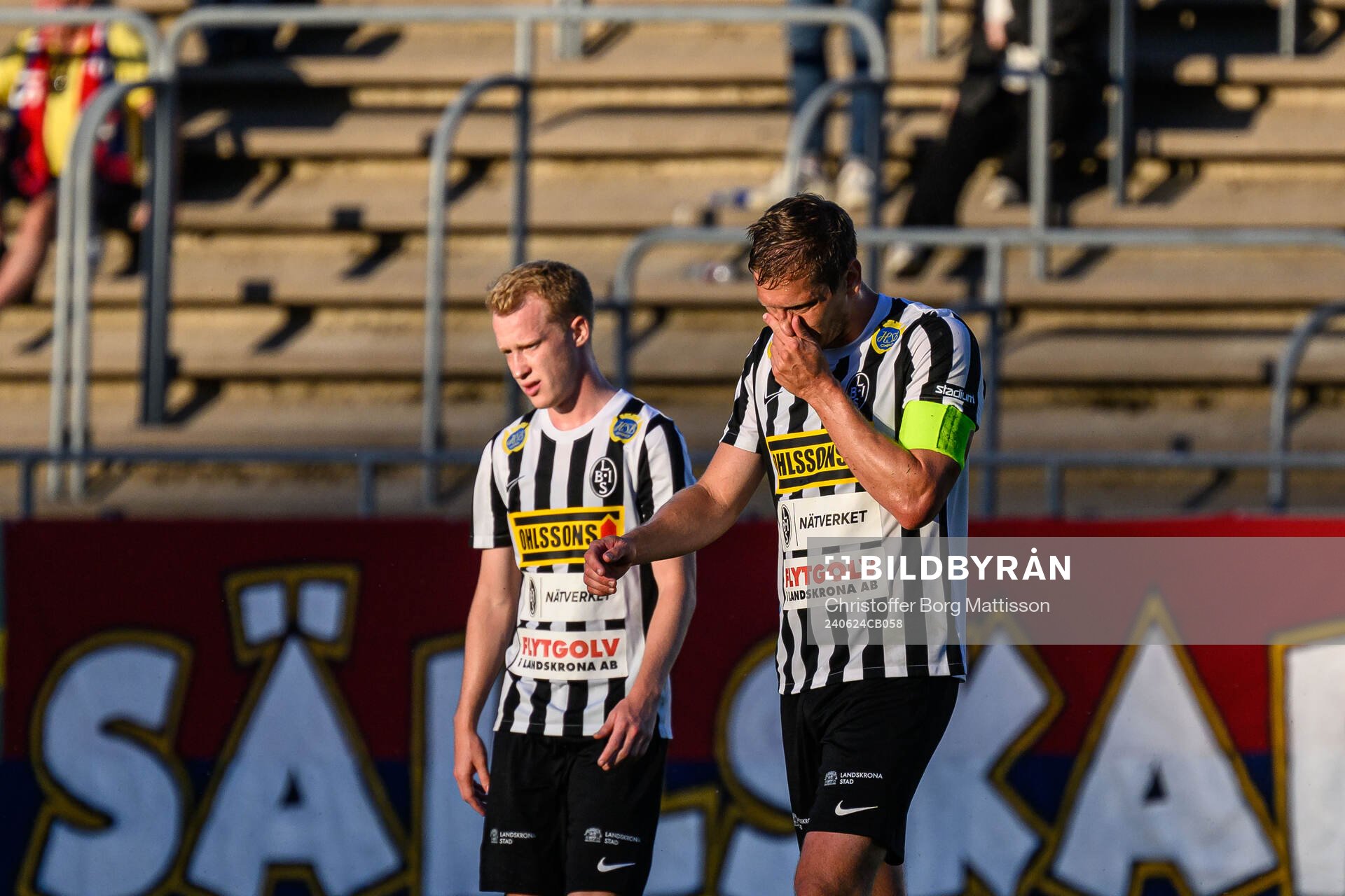 Landskronas David Edvardsson och Philip Andersson deppar
