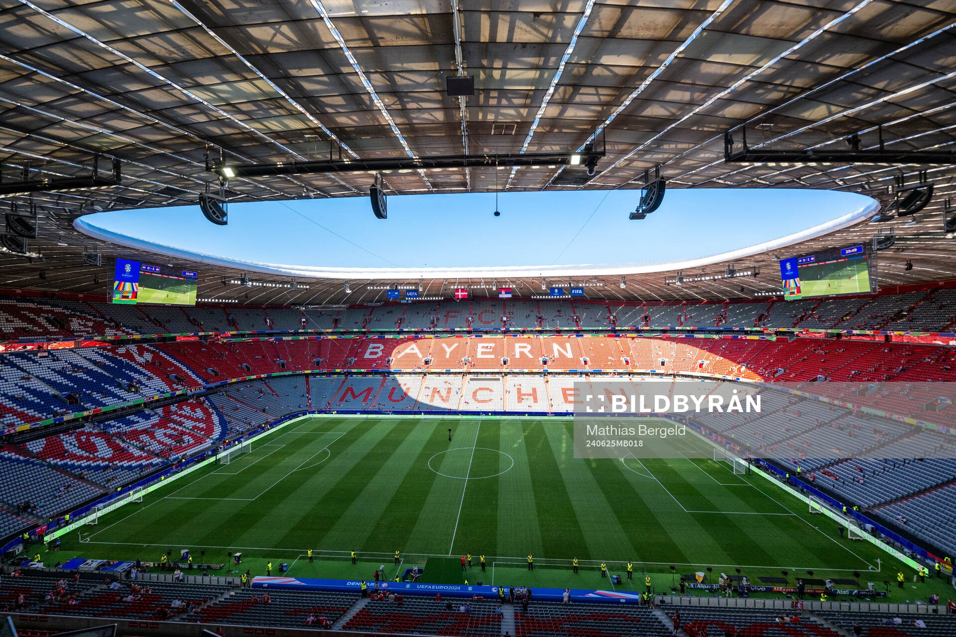 Interior view of Munich Football Arena