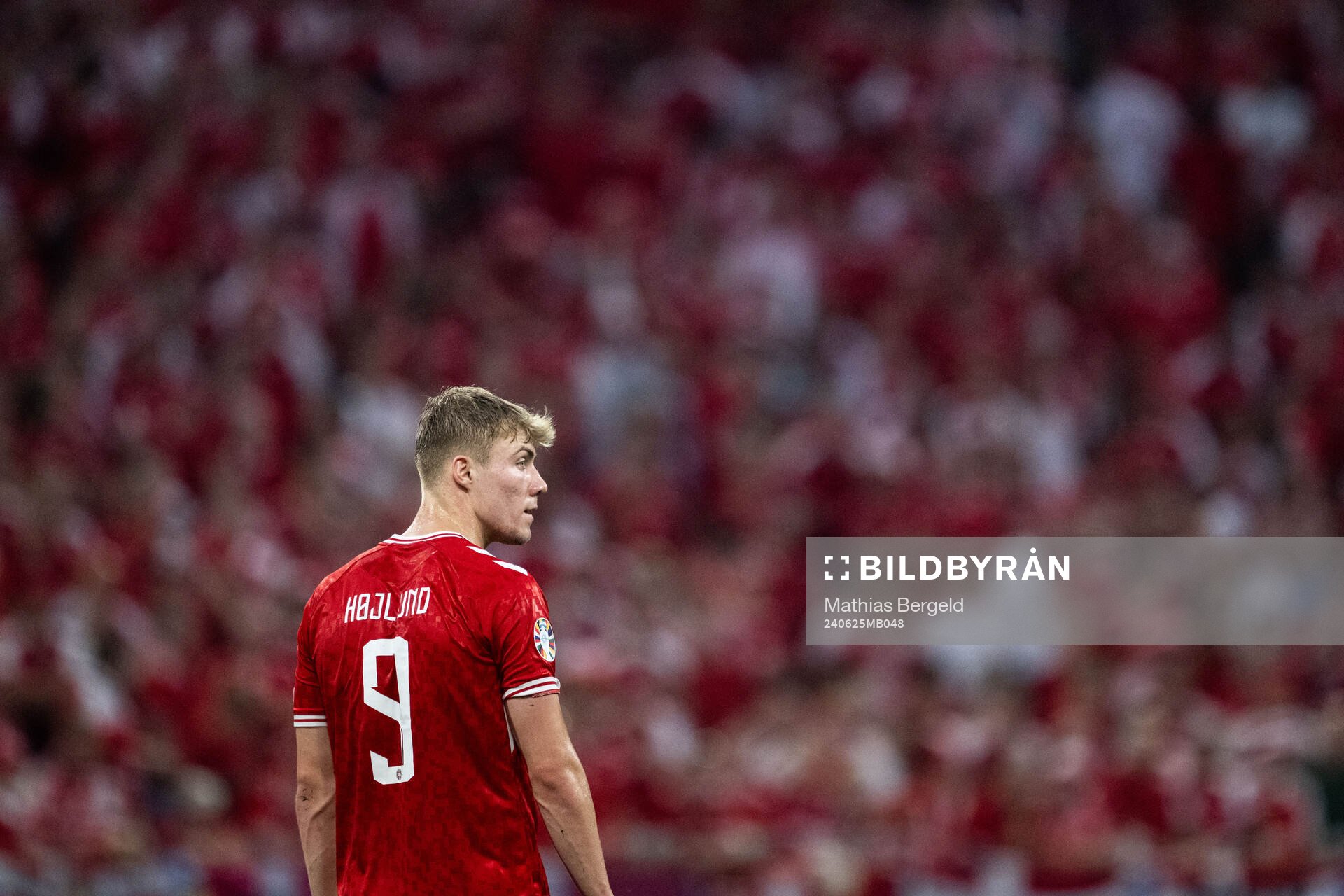 Rasmus Højlund of Denmark