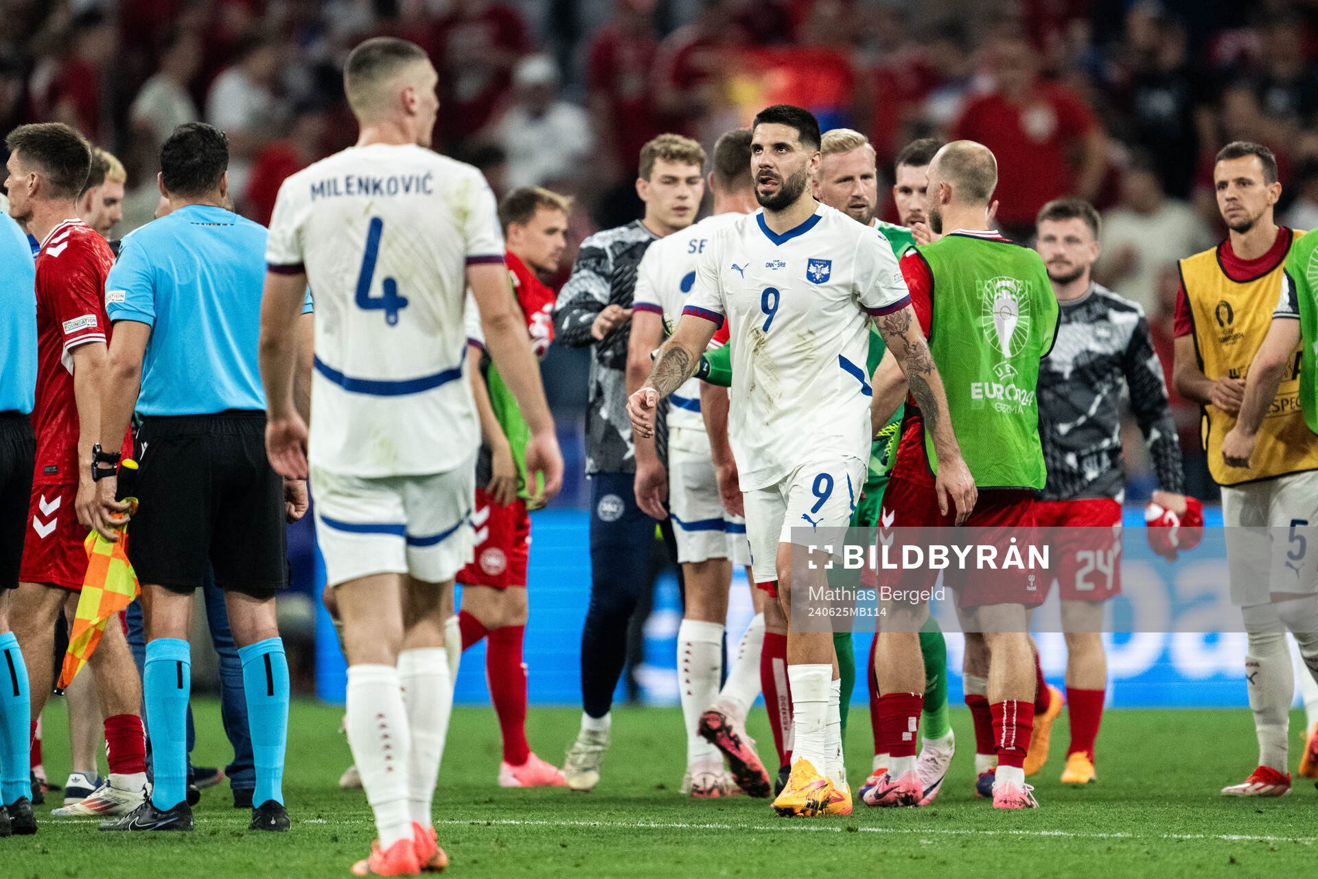 Aleksandar Mitrovic of Serbia looks dejected