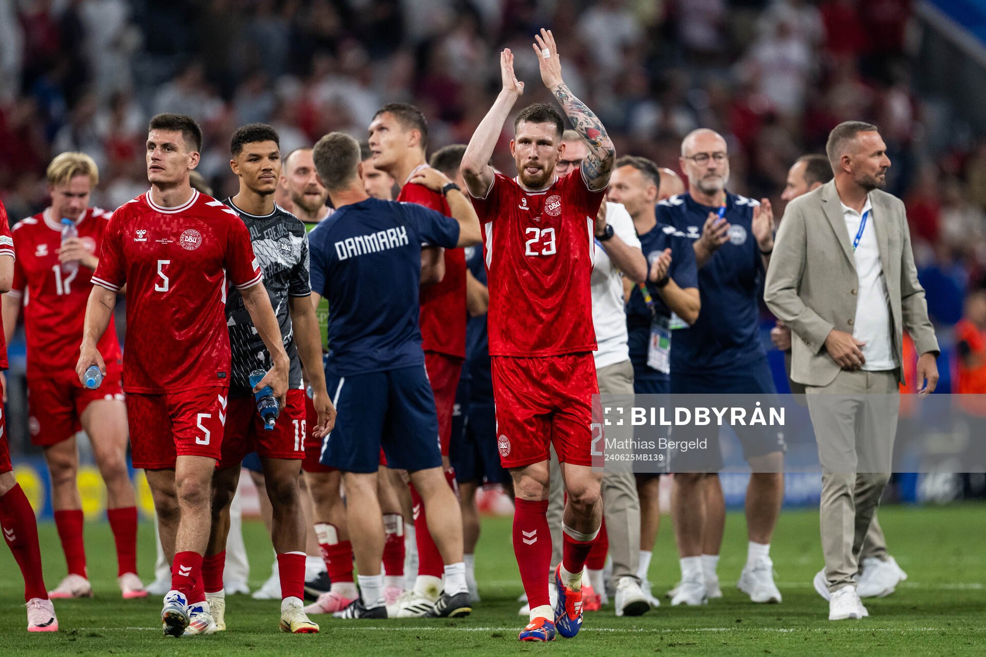 Pierre-Emil Højberg of Denmark celebrates