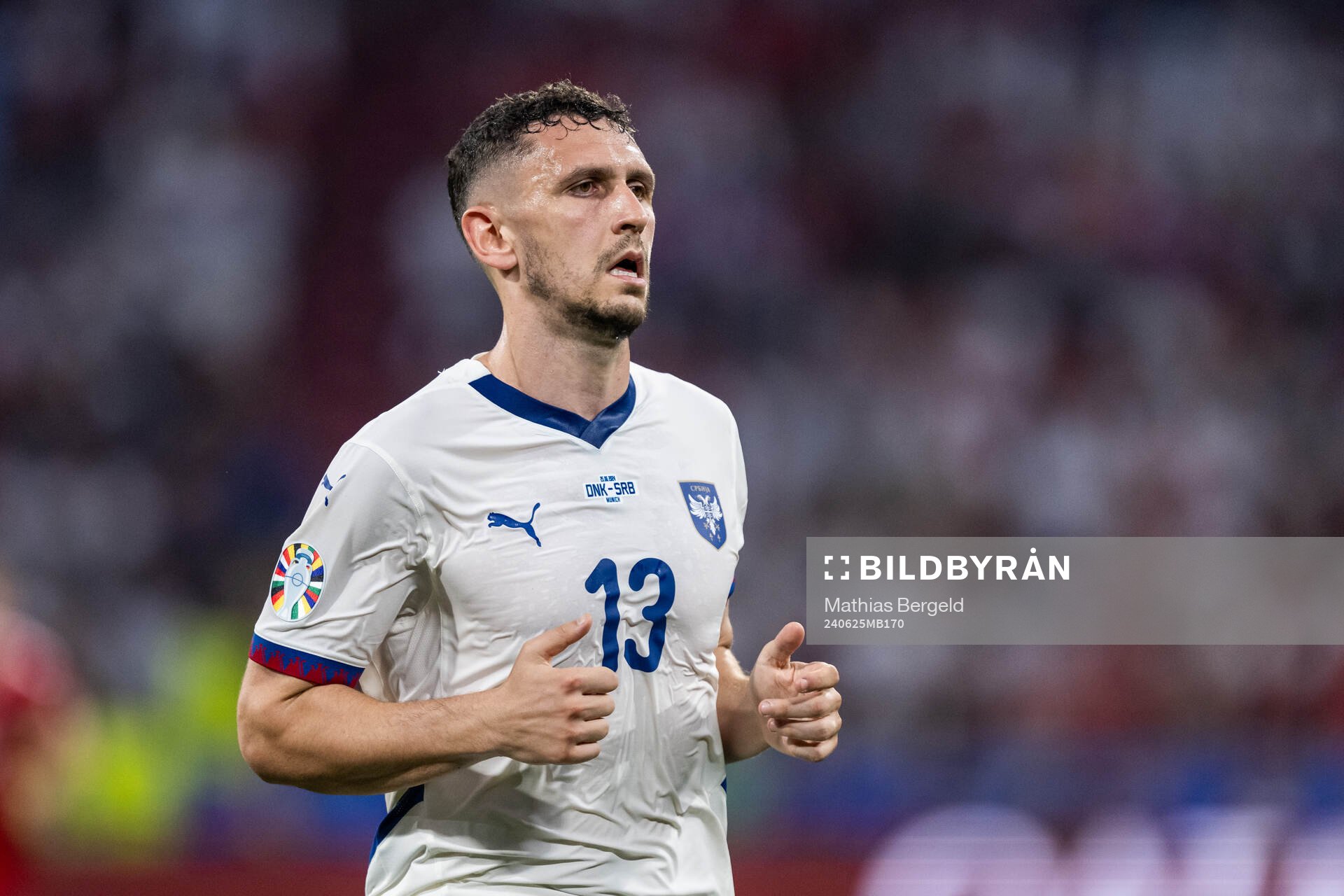 Milos Veljkovic of Serbia