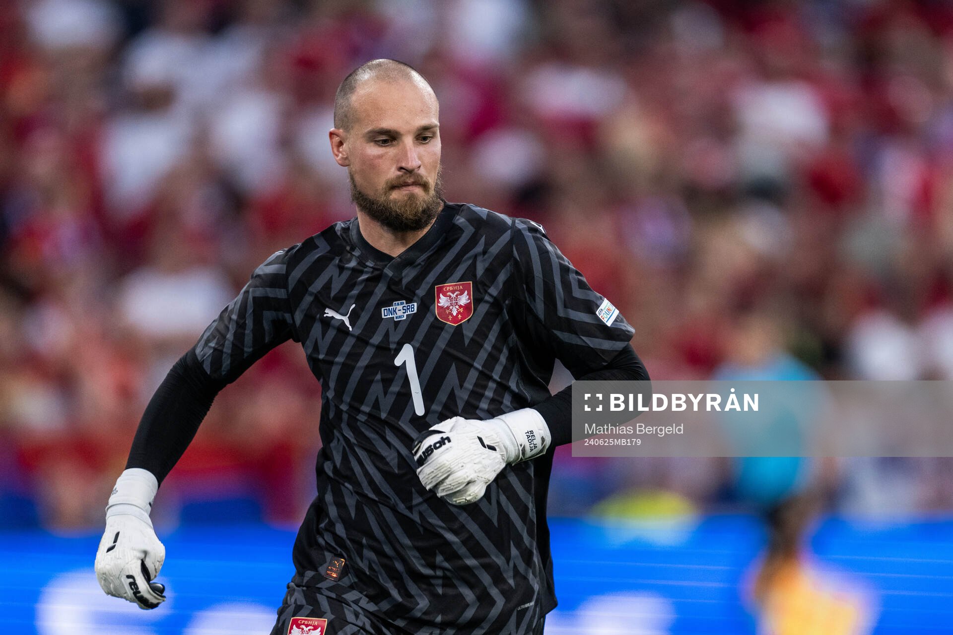 Goalkeeper Predrag Rajkovic of Serbia