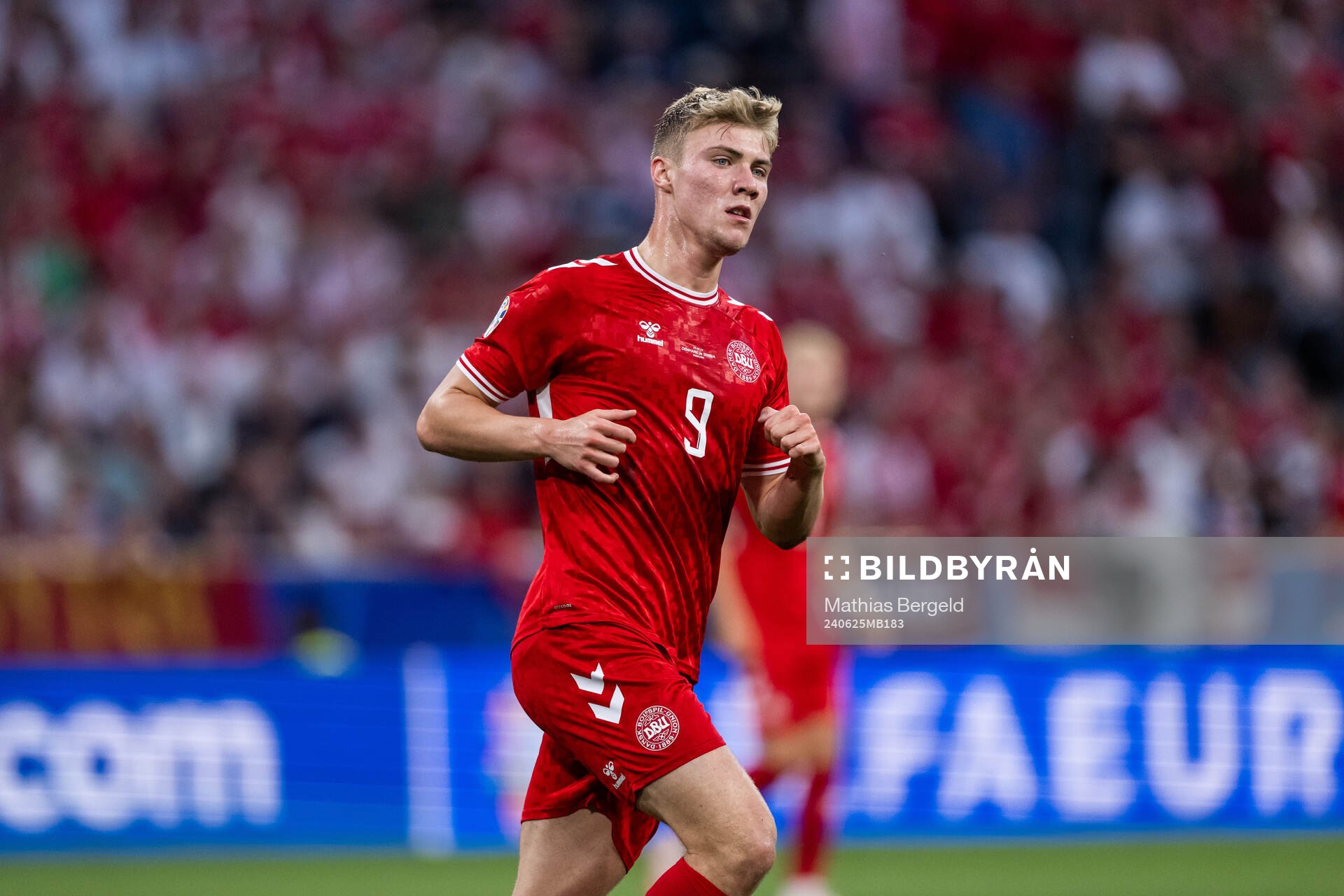 Rasmus Højlund of Denmark