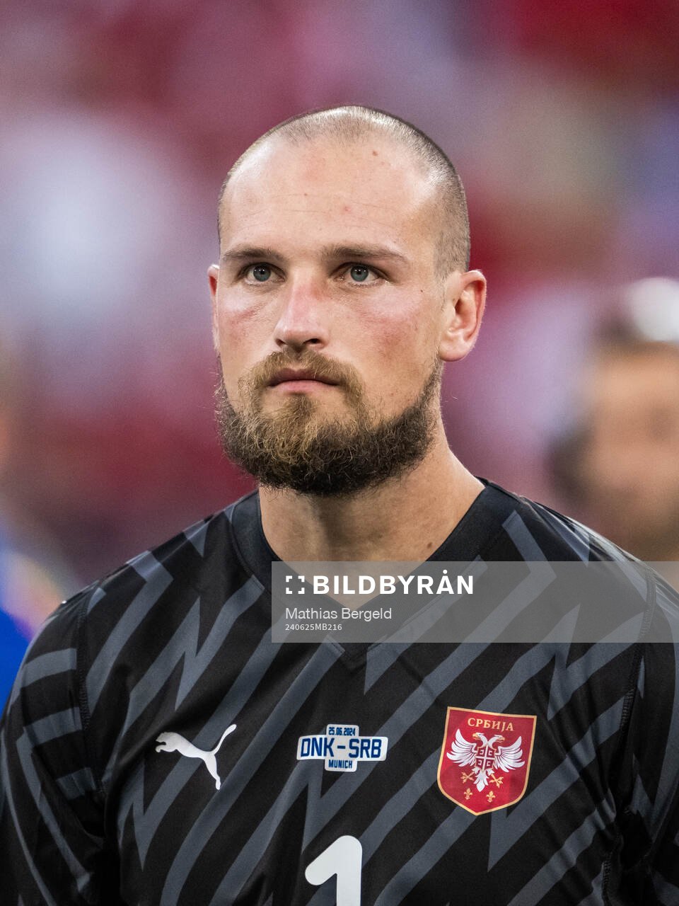 Goalkeeper Predrag Rajkovic of Serbia