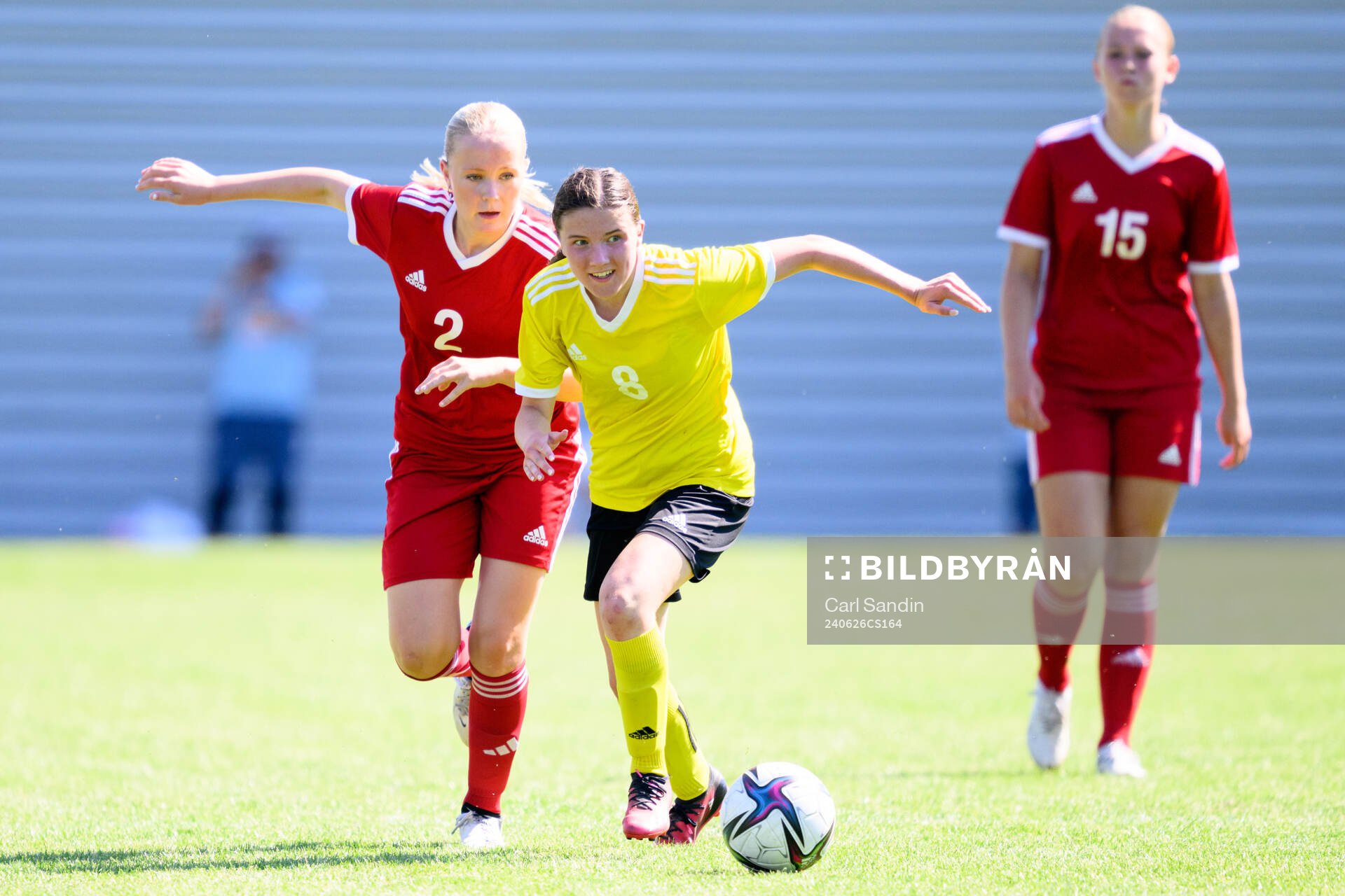 Moa Andersson, Lindström Vaksala SK och Lina Gustafsson,