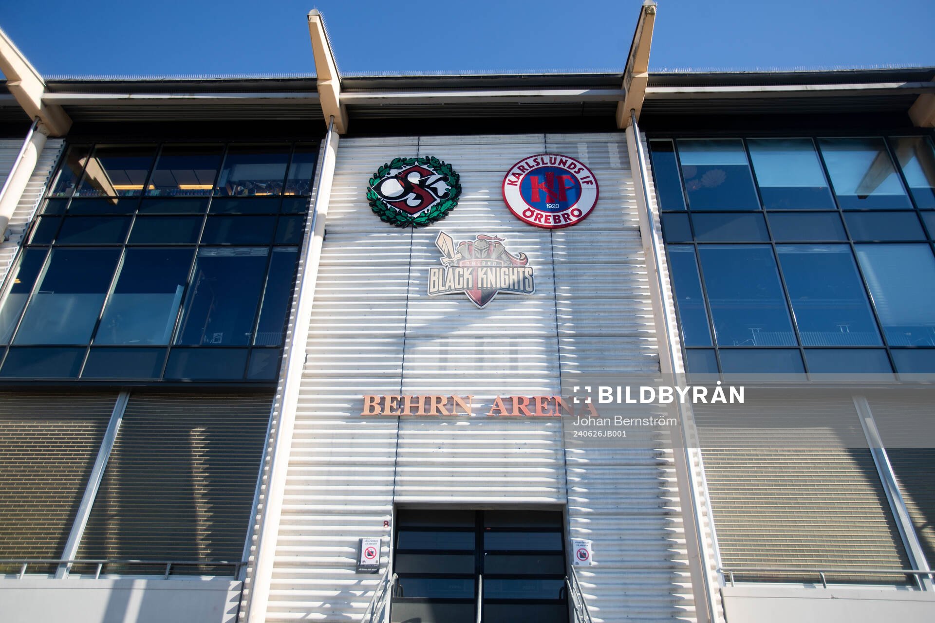 Exteriör vy av Behrn Arena