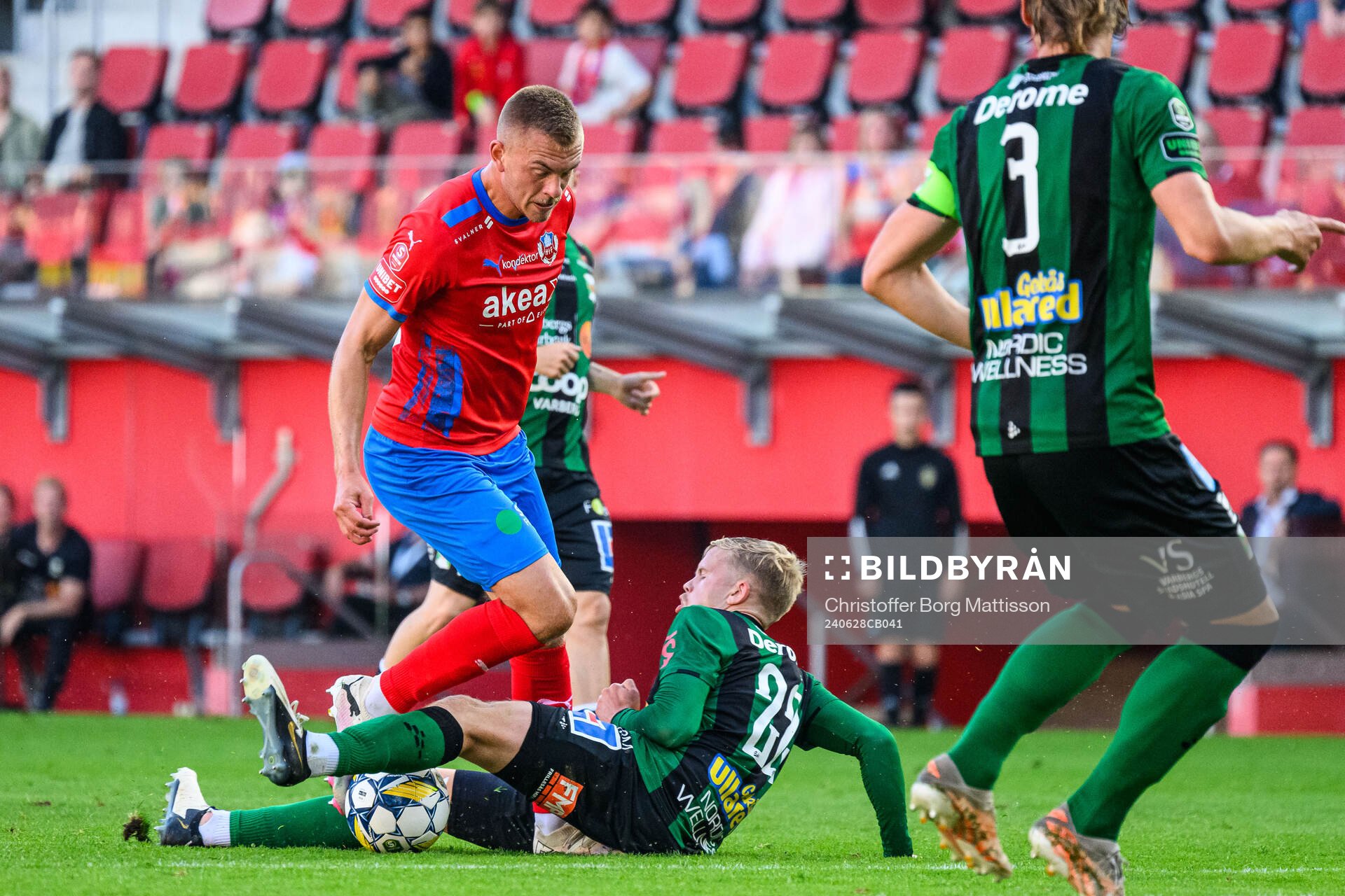 Helsingborgs Dennis Olsson och Varbergs Leo Frigell Jansson