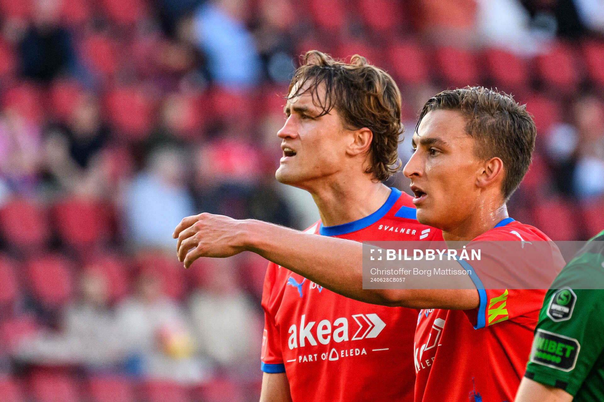 Helsingborgs Thomas Pauck Rogne och Wilhelm Nilsson