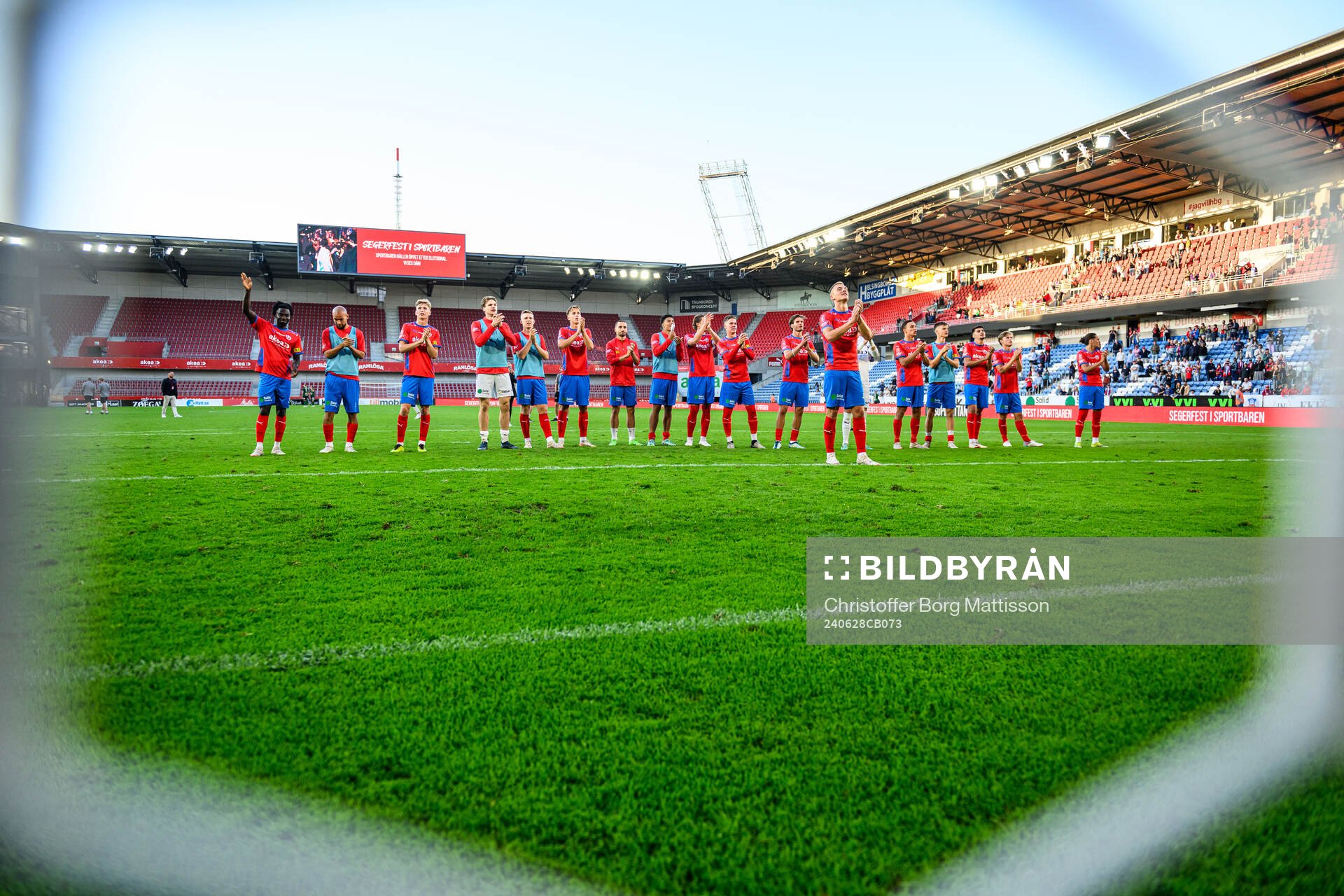 Helsingborgs spelare jublar
