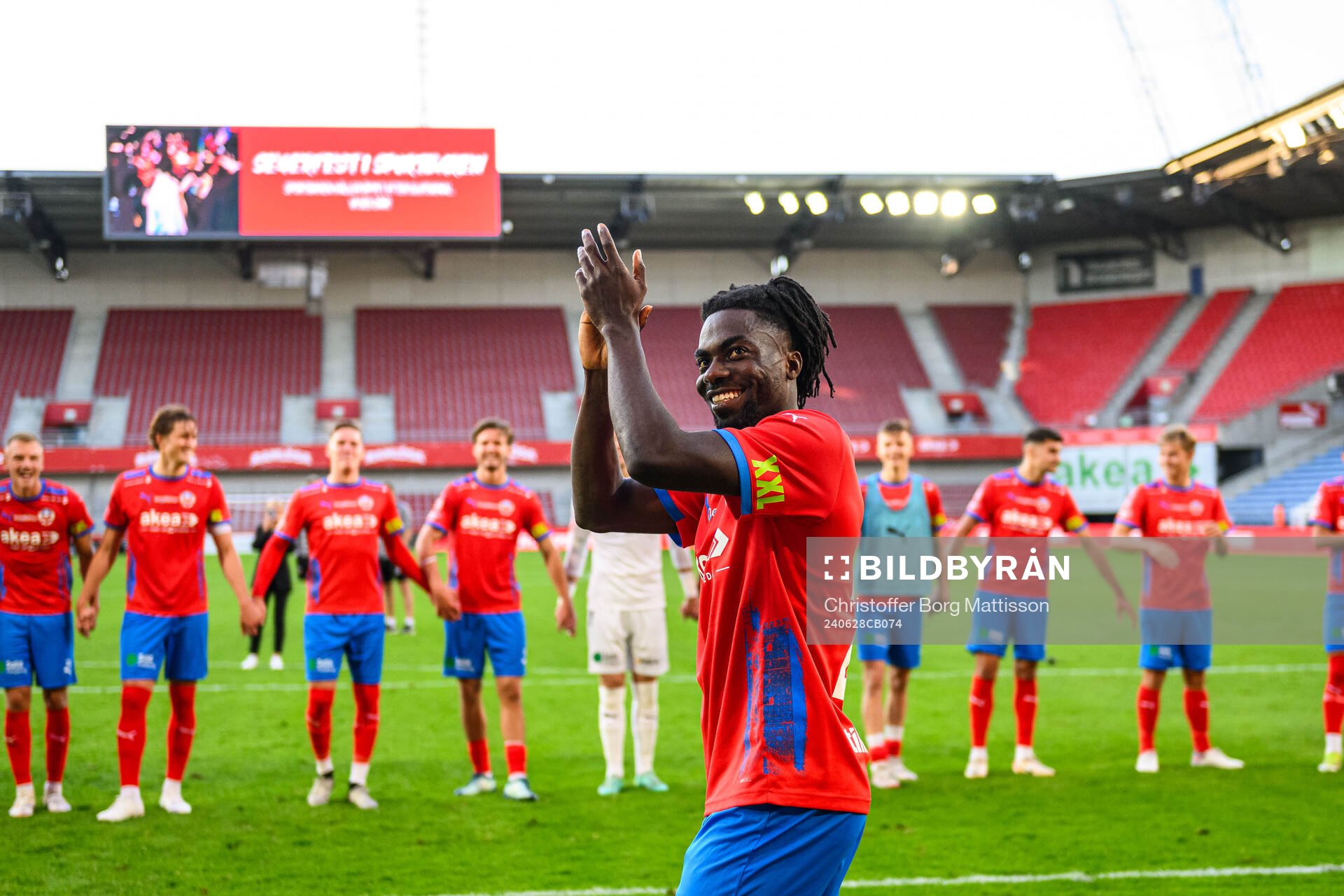 Helsingborgs Benjamin Acquah jublar
