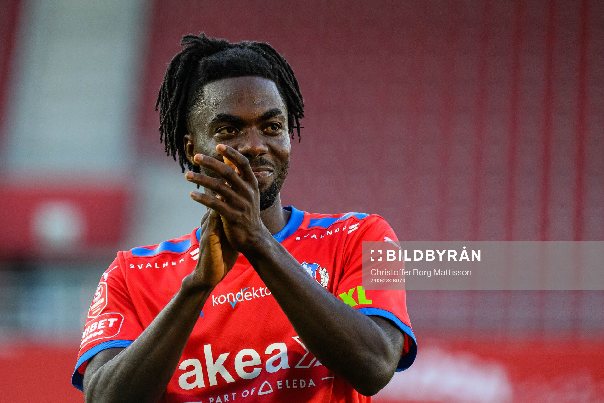 Helsingborgs Benjamin Acquah jublar