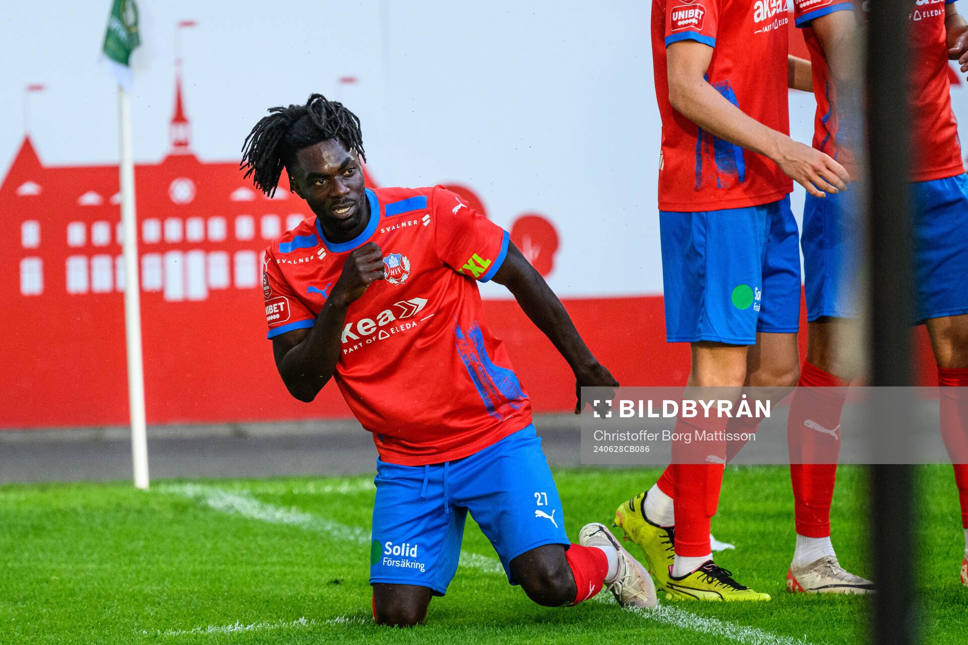 Helsingborgs Benjamin Acquah jublar