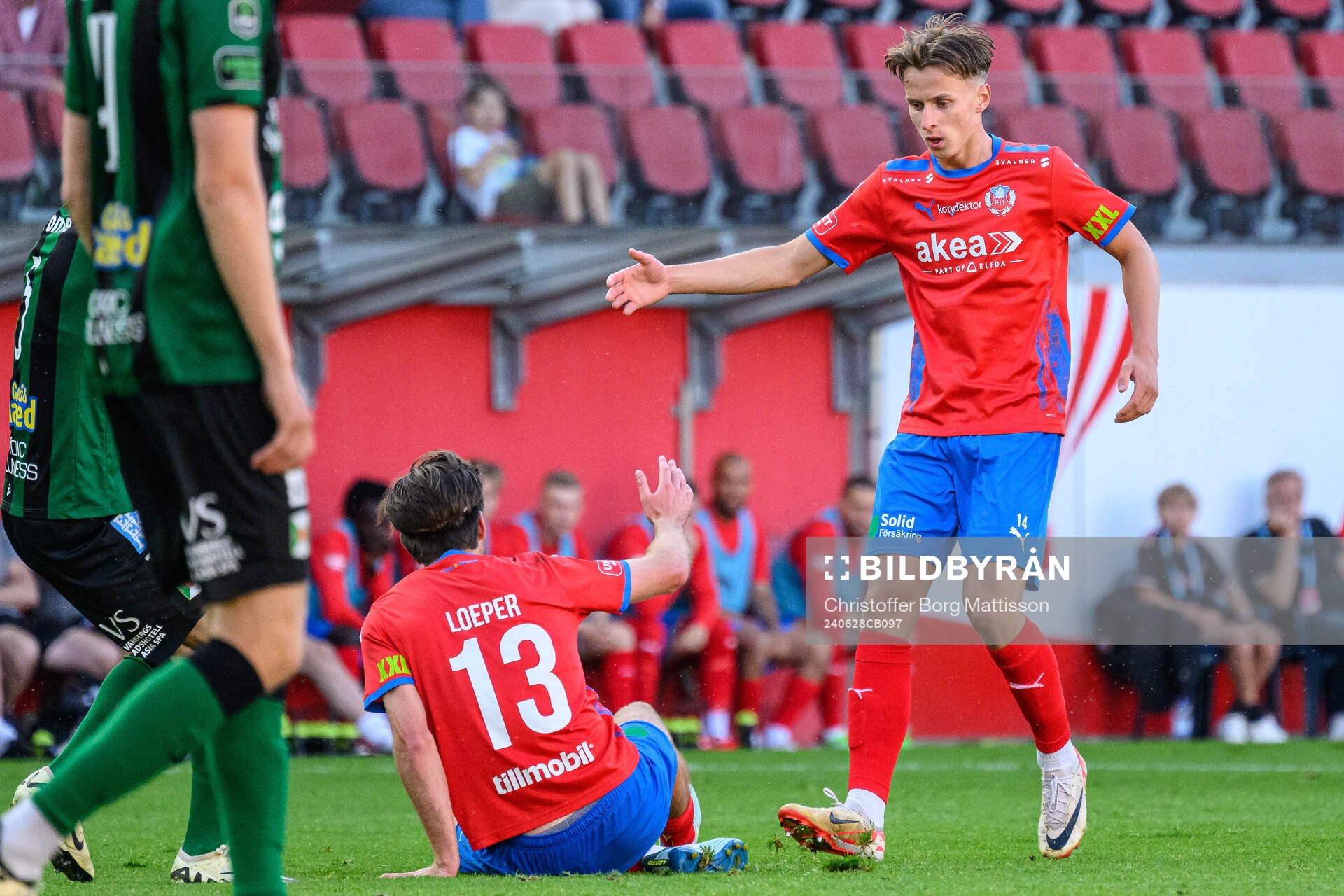 Helsingborgs Wilhelm Loeper och Lukas Kjellnäs