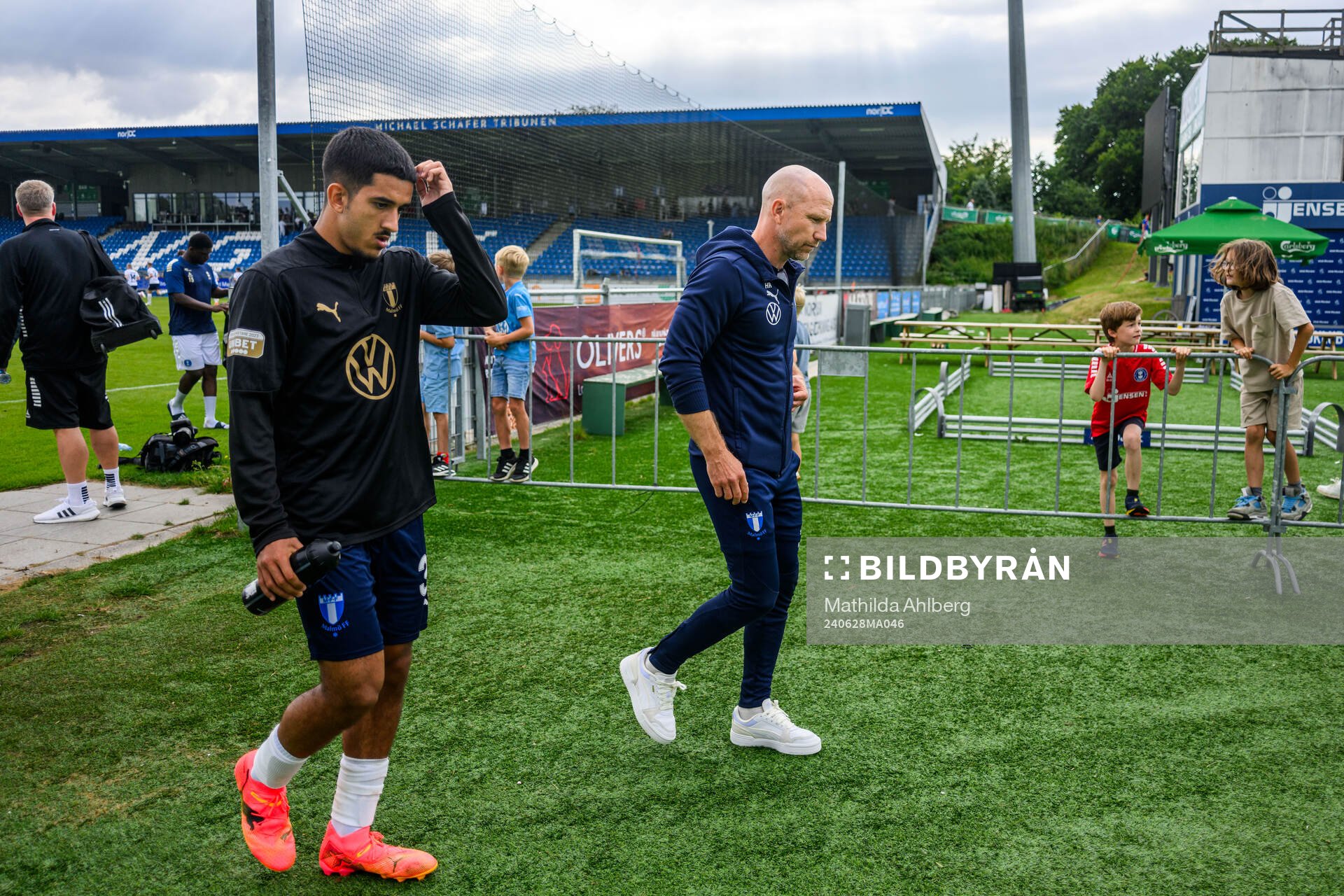 Malmö FFs Zakaria Loukili och tränare Henrik Rydström