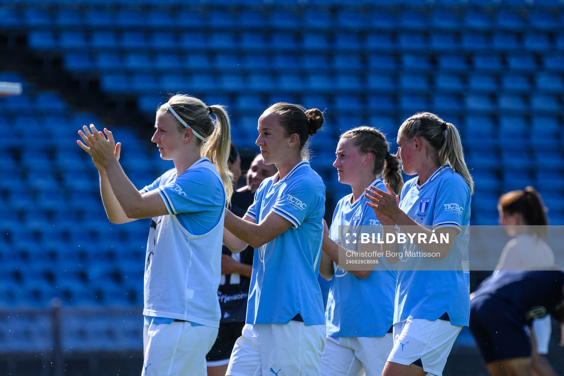Malmö FFs Amanda Kander, Anna Plantin och Agnes Mårtensson