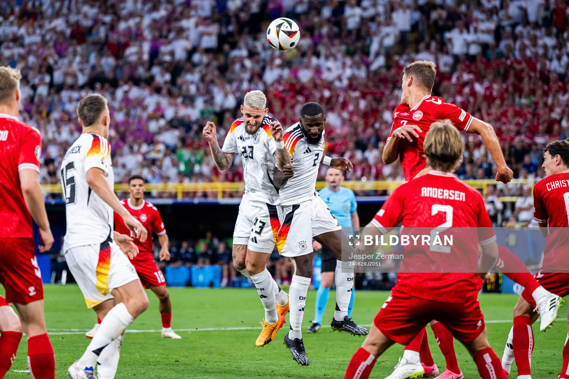 Robert Andrich and Antonio Ruediger of Germany