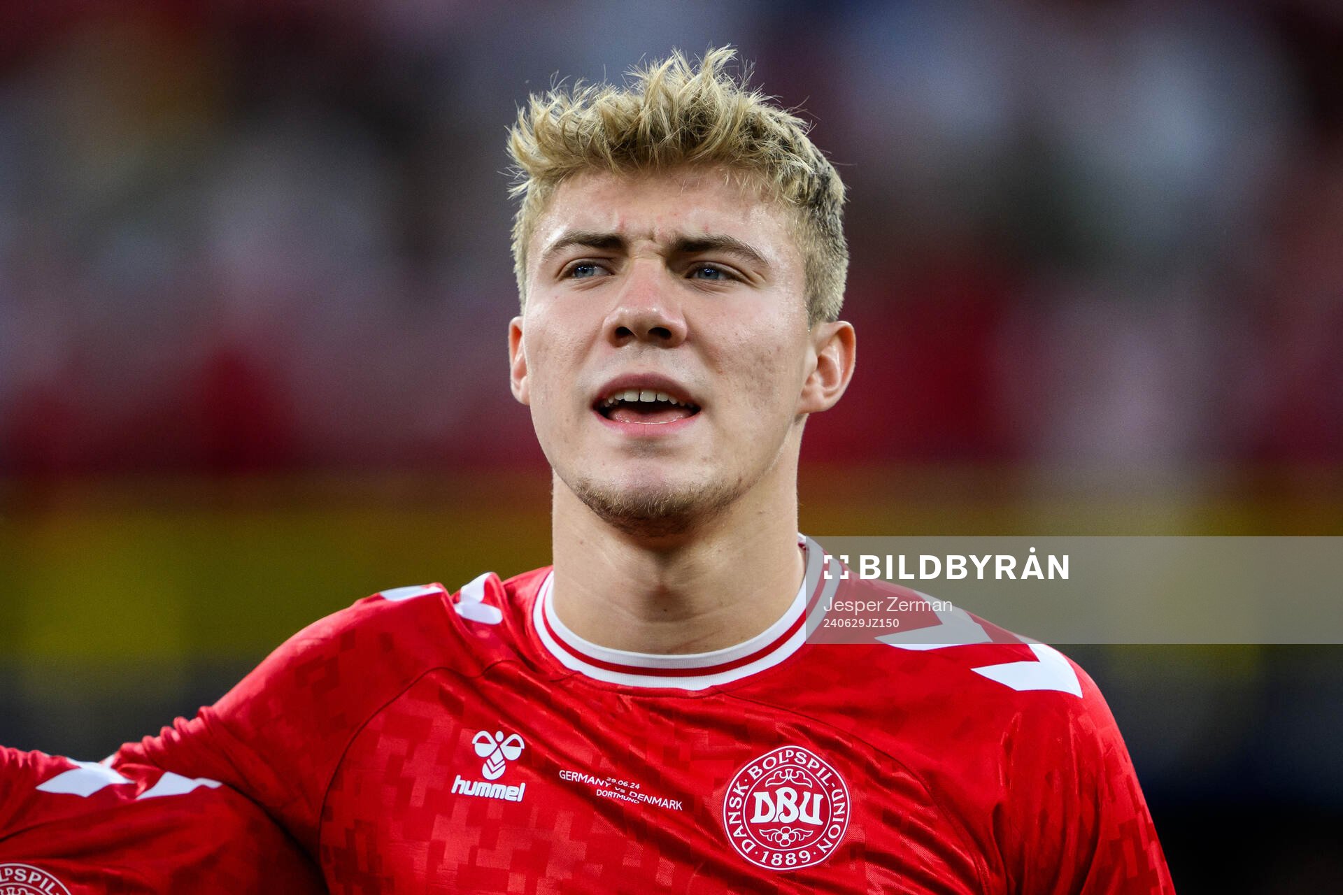 Rasmus Højlund of Denmark