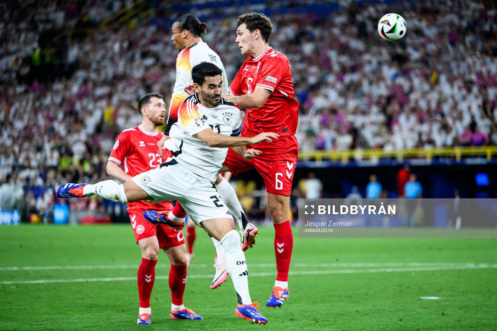 Leroy Sane and Ilkay Gundogan of Germany against Andreas