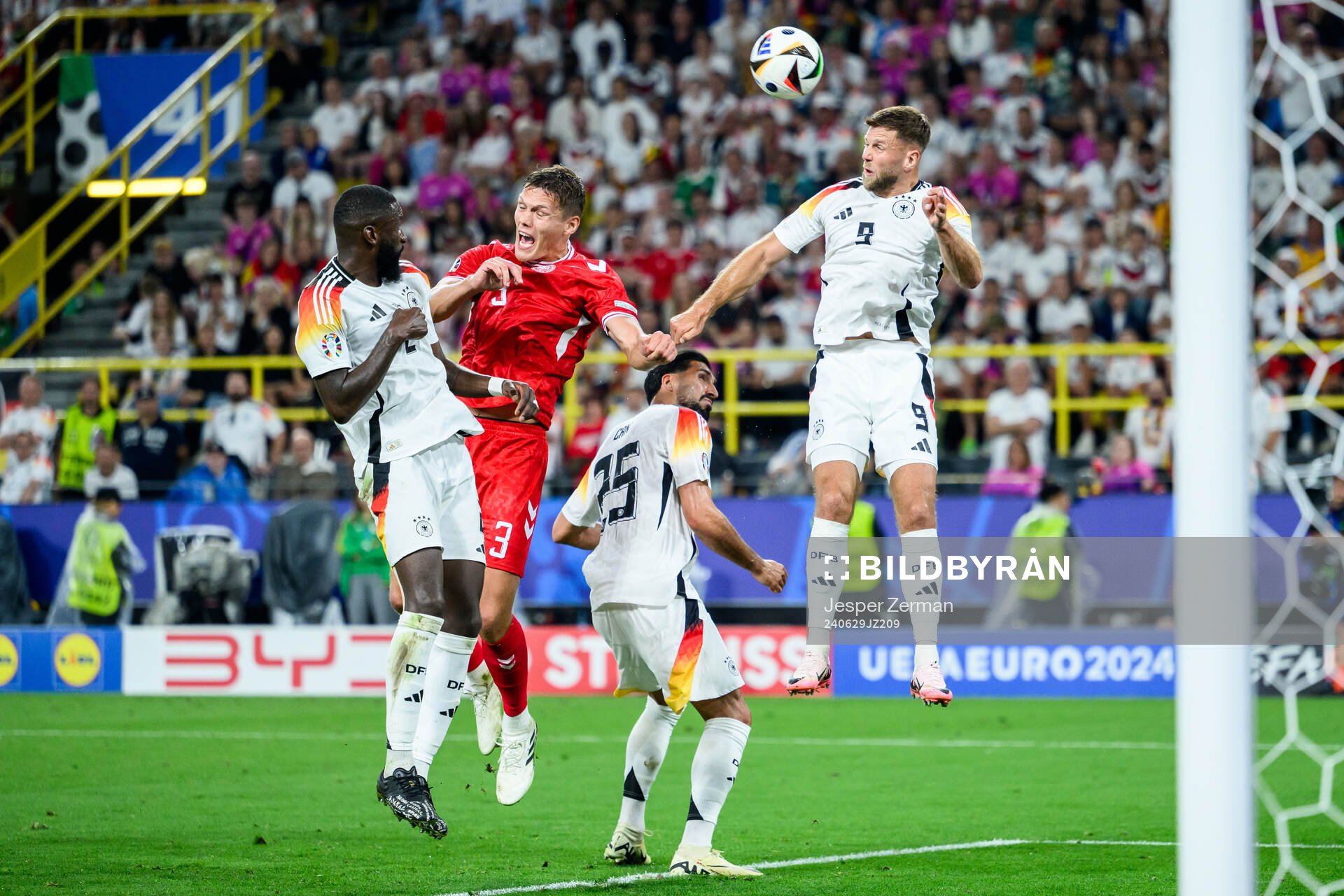 Antonio Ruediger, Emre Can and Niclas Fullkrug of Germany