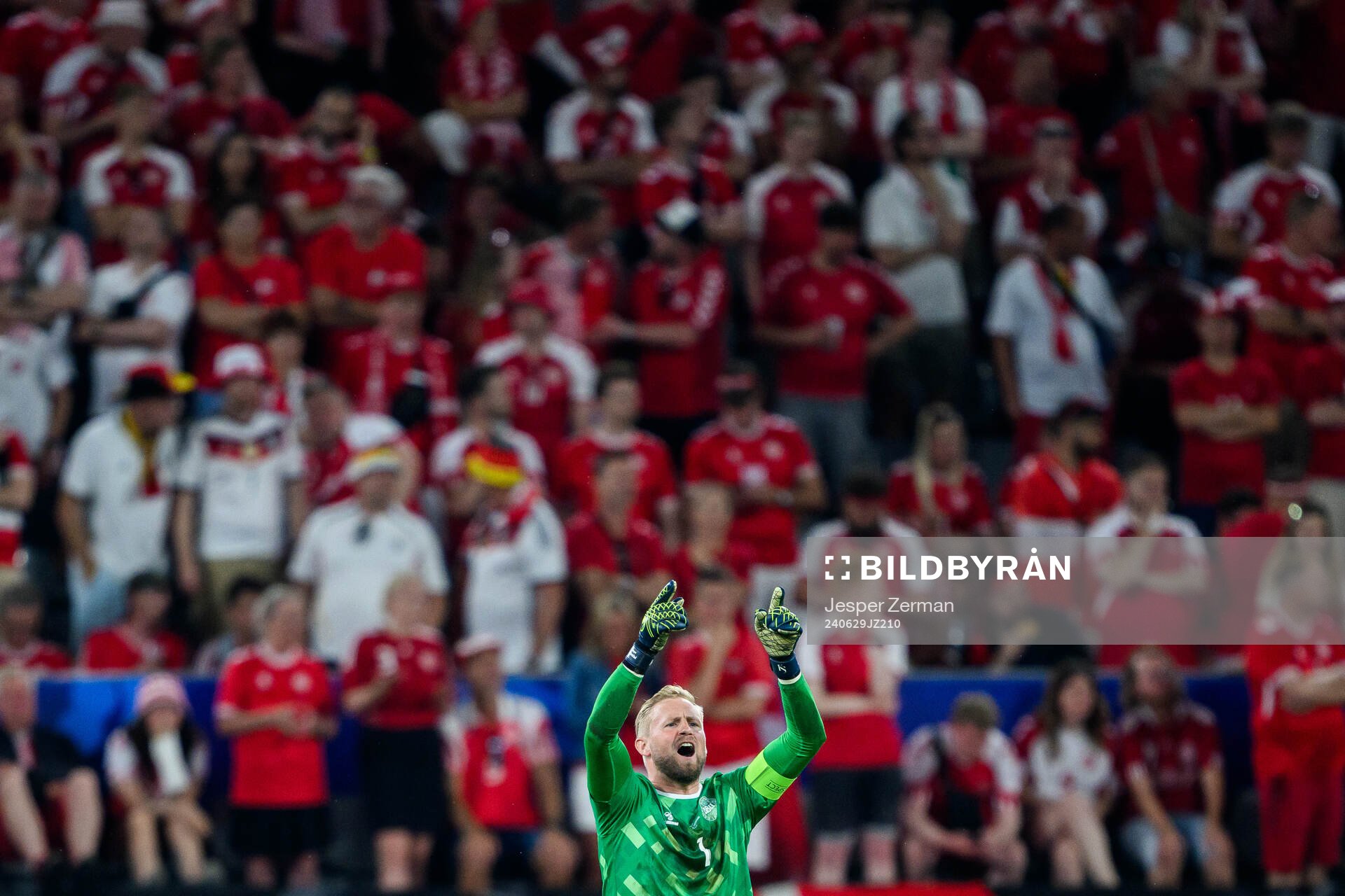 goalkeeper Kasper Schmeichel of Denmark