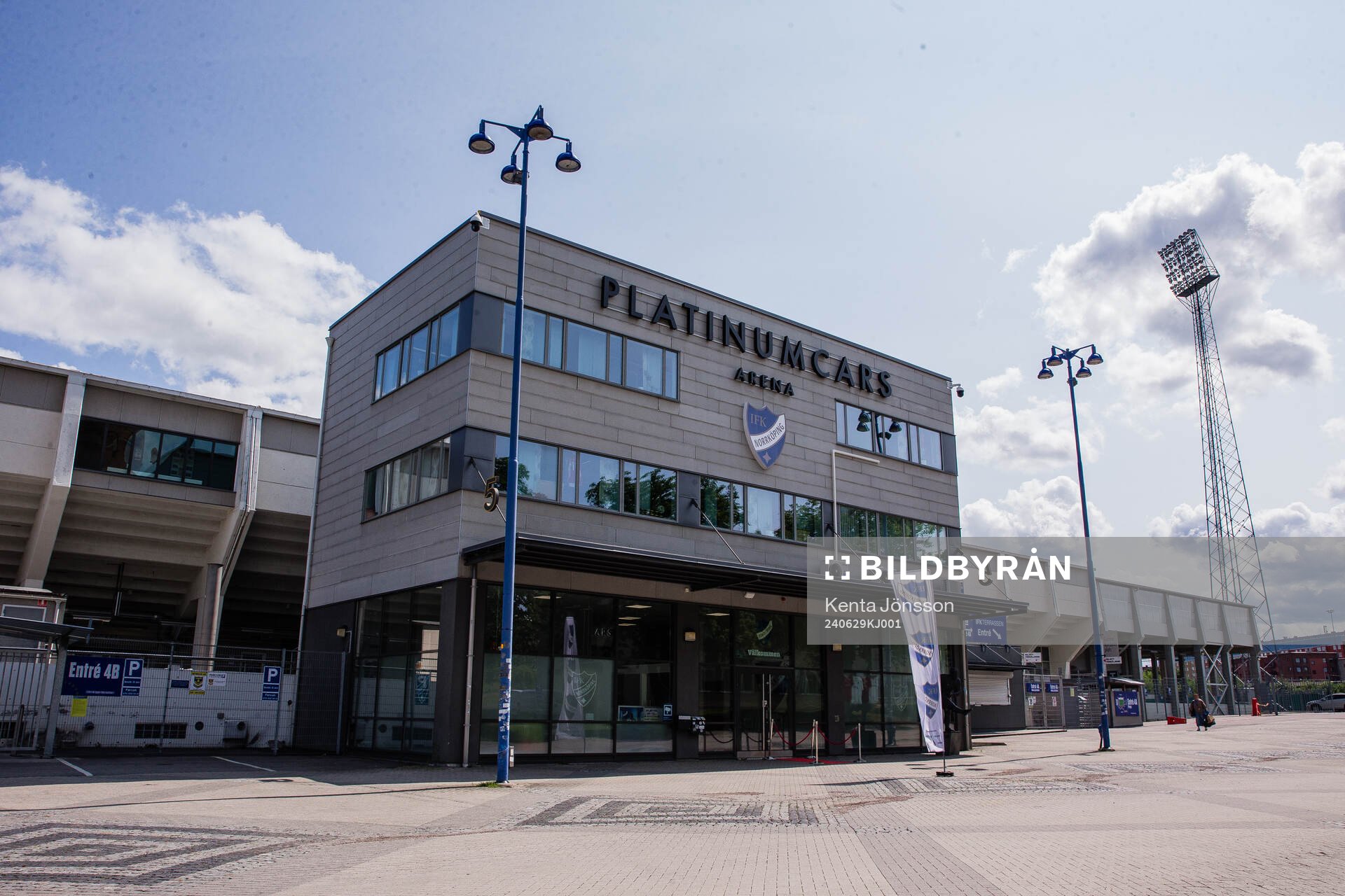 Platinumcars arena inför fotbollsmatchen i Damallsvenskan mellan IFK Norrköping och Hammarby den 29 juni 2024 i Norrköping. 