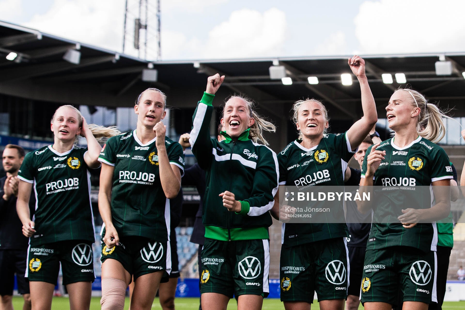 Hammarbys Emilie Joramo, Ellen Wangerheim, Julia Roddar,