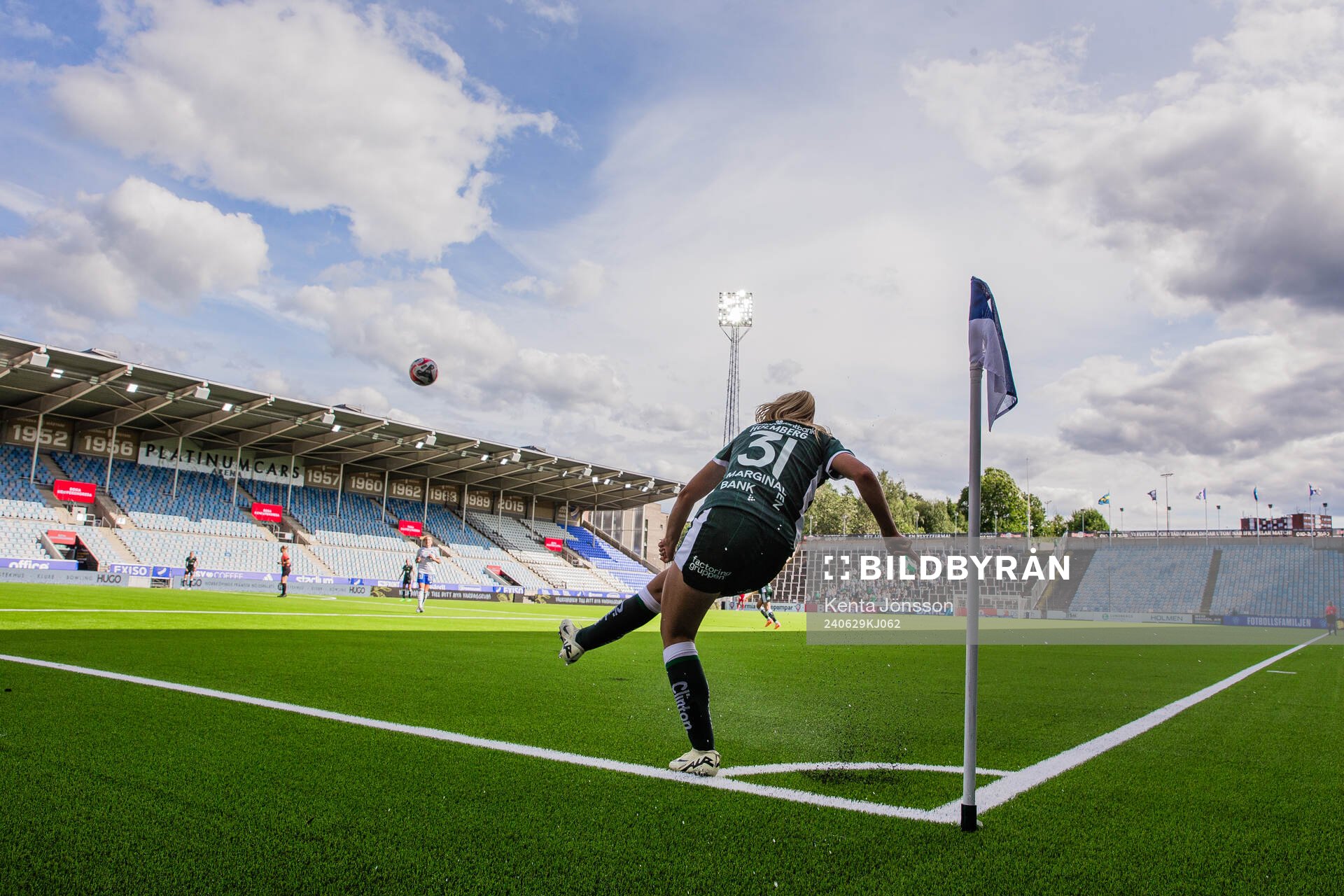 Hammarbys Smilla Holmberg med en hörna