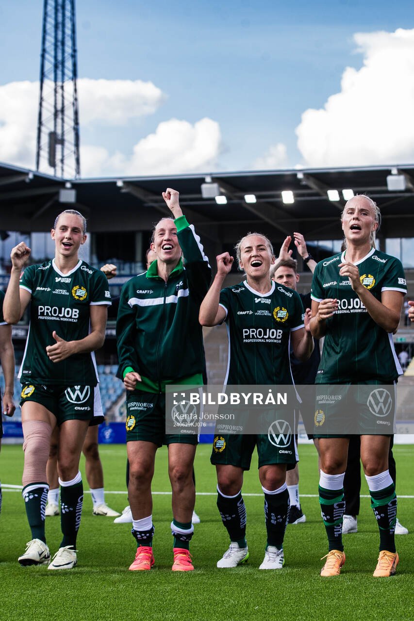 Hammarbys Ellen Wangerheim, Julia Roddar, Ellen Gibson och