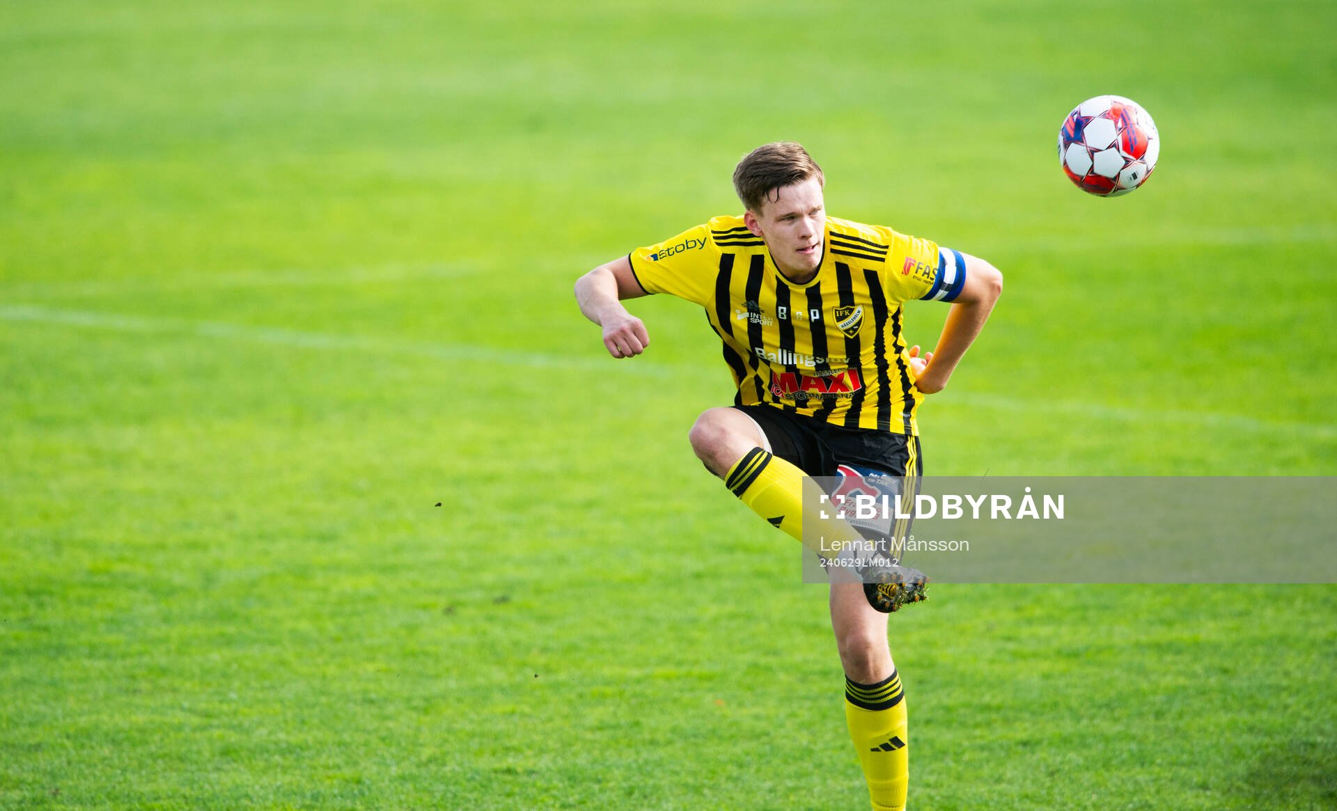 IFK Hässleholms Axel Henriksson i matchen i div 2 mellan Kristianstads FC och IFK Hässleholm i Kristianstad 29 juni 2024.